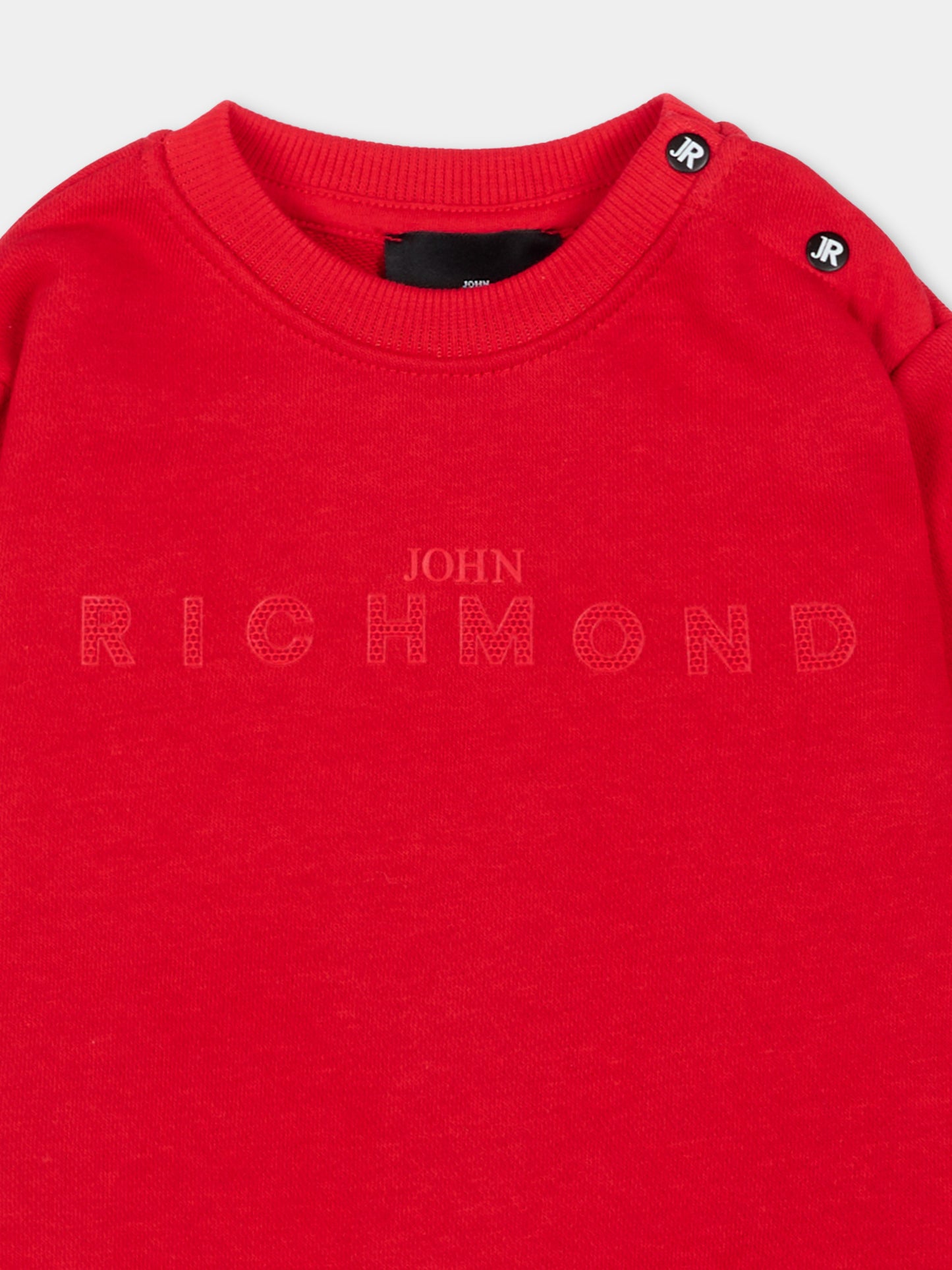 Felpa rossa per neonato con logo,Richmond,RIP26001FE RED SALSA