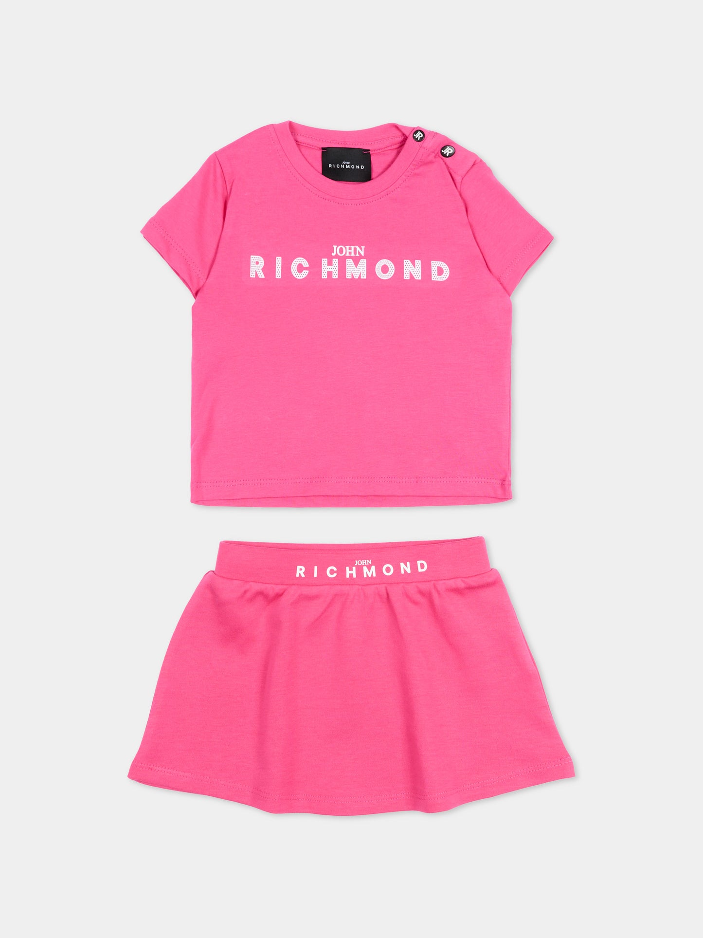 Completo sportivo fucsia per neonata con logo,Richmond,RIP26043CJ FUCHSIA PURPLE