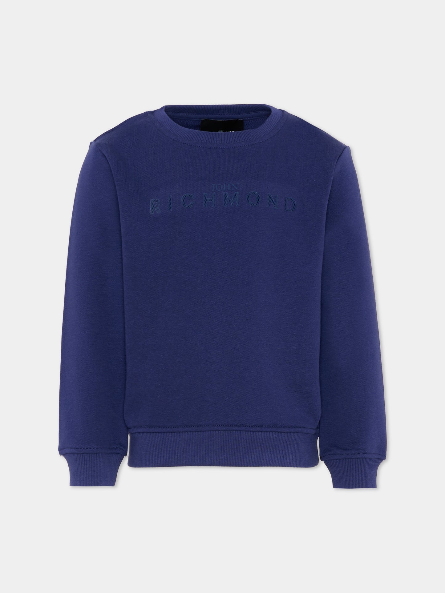 Felpa blu per bambini con logo,Richmond,RBP26013FE BLUE BEACON