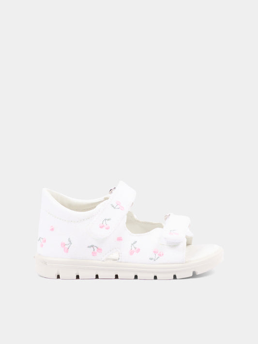 Sandali bianchi Zupya per bambina con ciliegie,Falcotto,001 1501163 01 0N01