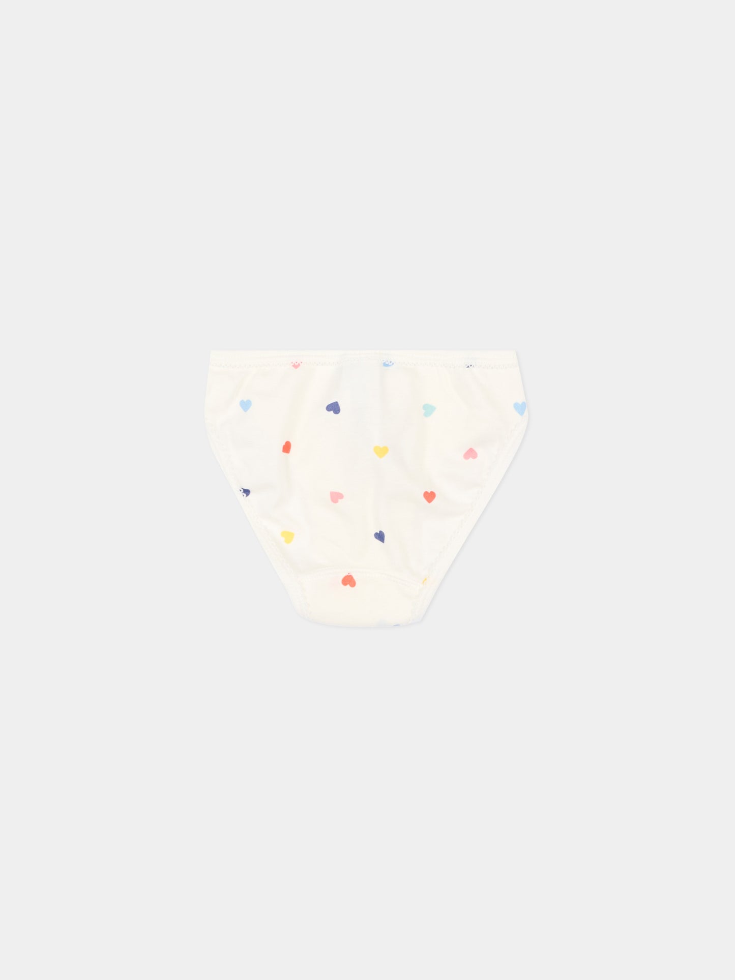 Set slip multicolor per bambina cuori e righe,Petit Bateau,A0FGY VARIANTE 1 00