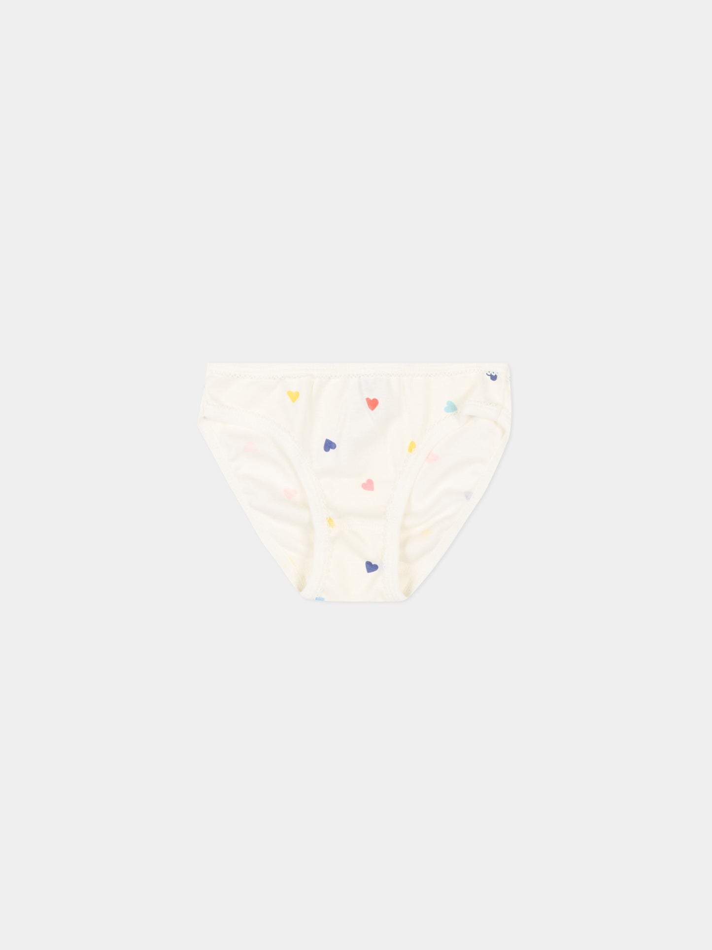 Set slip multicolor per bambina cuori e righe,Petit Bateau,A0FGY VARIANTE 1 00