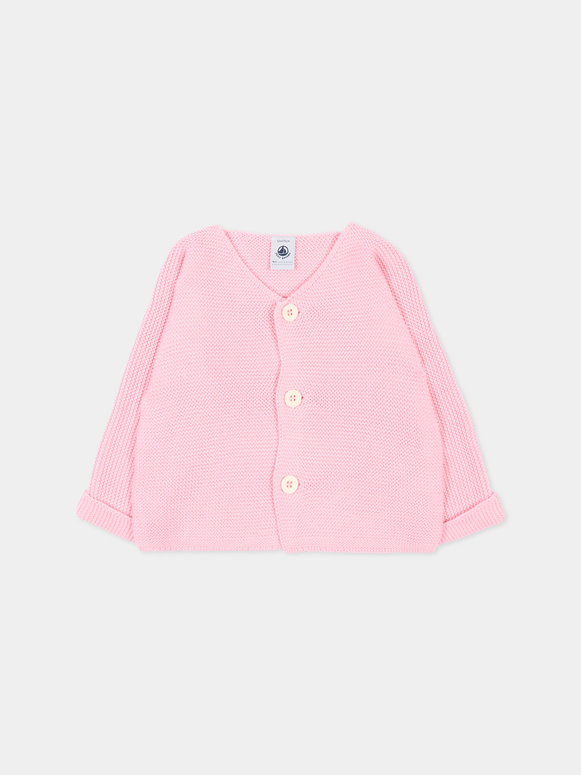 Cardigan rosa per neonata,Petit Bateau,A0FOL MARQUISE 01