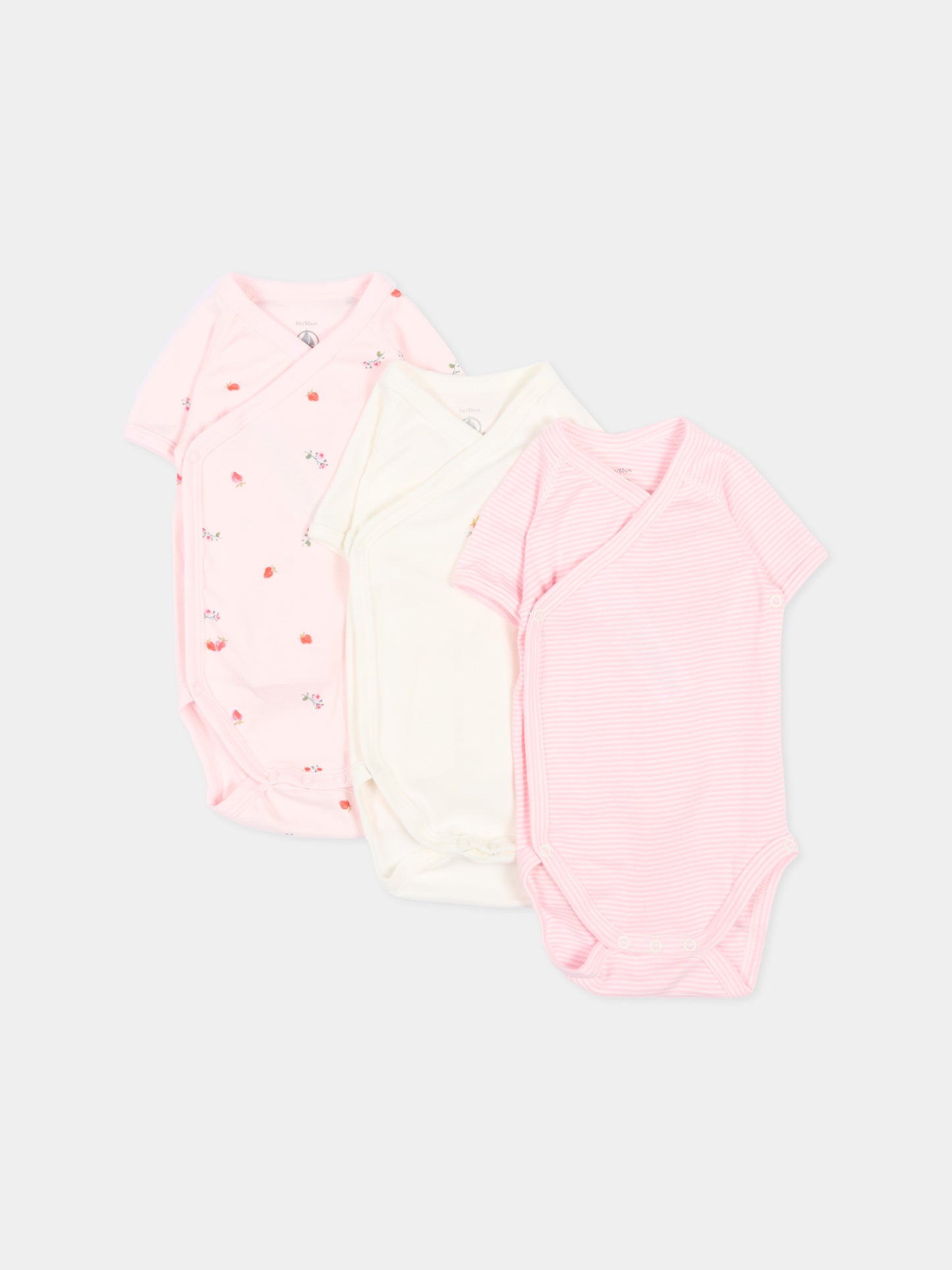 Set body multicolor per neonata con fragole,Petit Bateau,A0FAU VARIANTE 1 00
