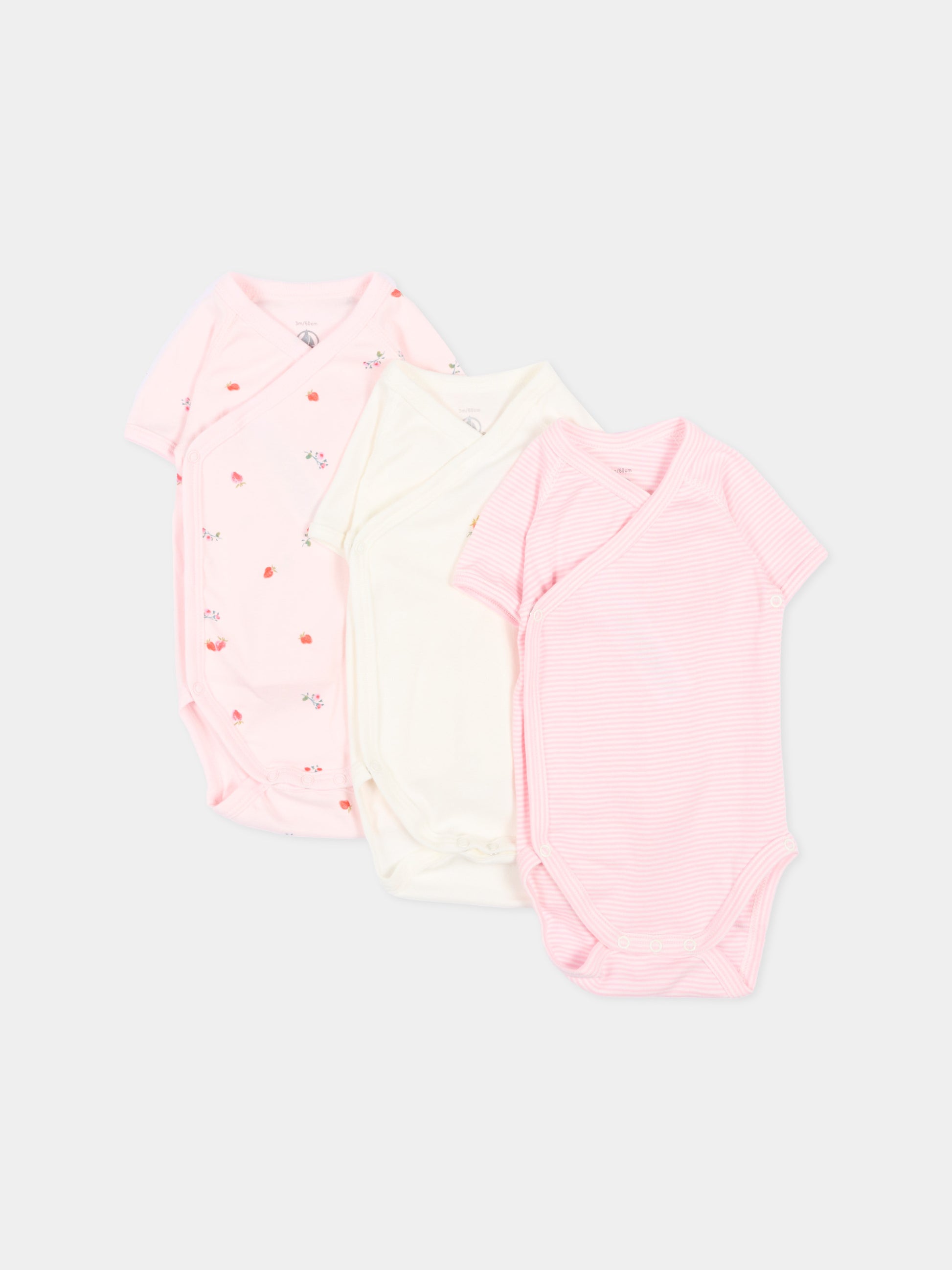 Set body multicolor per neonata con fragole,Petit Bateau,A0FAU VARIANTE 1 00