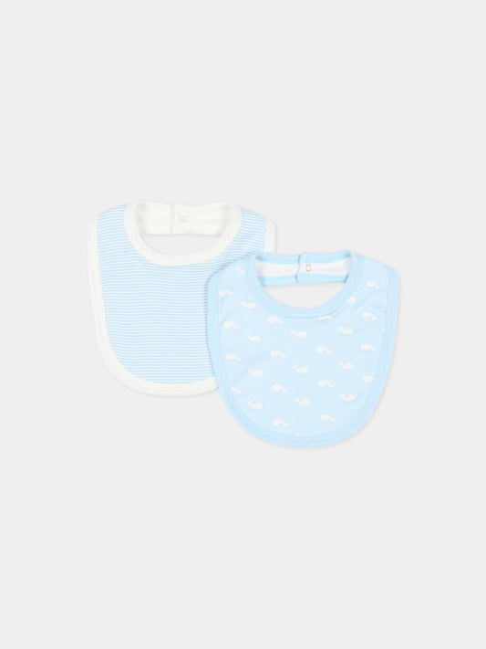 Bavaglini celesti per neonato con balene,Petit Bateau,A0FFQ VARIANTE 1 01