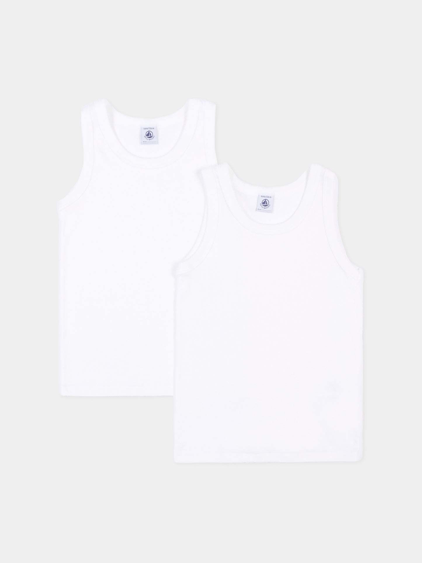 Set canottiere bianca per bambino,Petit Bateau,A0BN1 VARIANTE 1 00