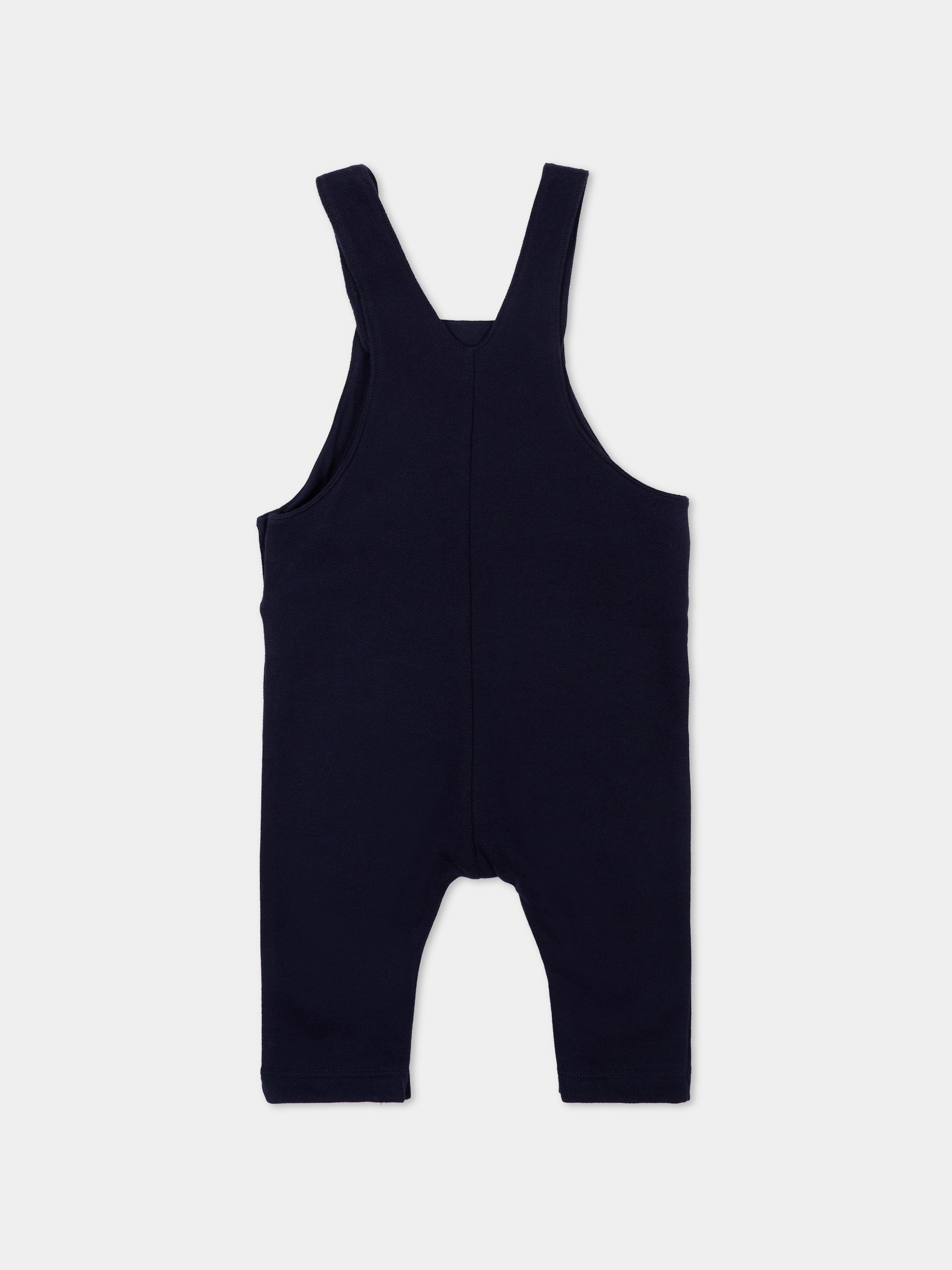 Salopette blu per neonati,Petit Bateau,A0DXD SOIR 01