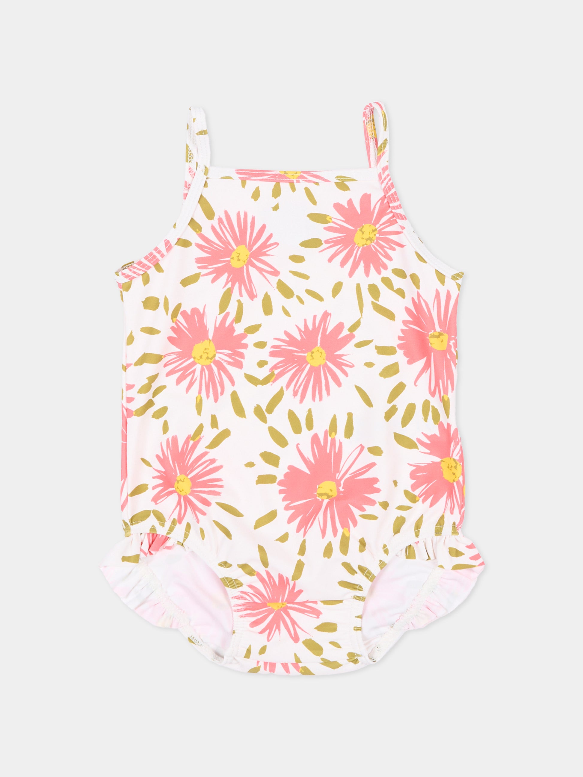 Costume intero multicolor per neonata floreale,Petit Bateau,A0FNQ MARSHMALLOW/MULTICO 01