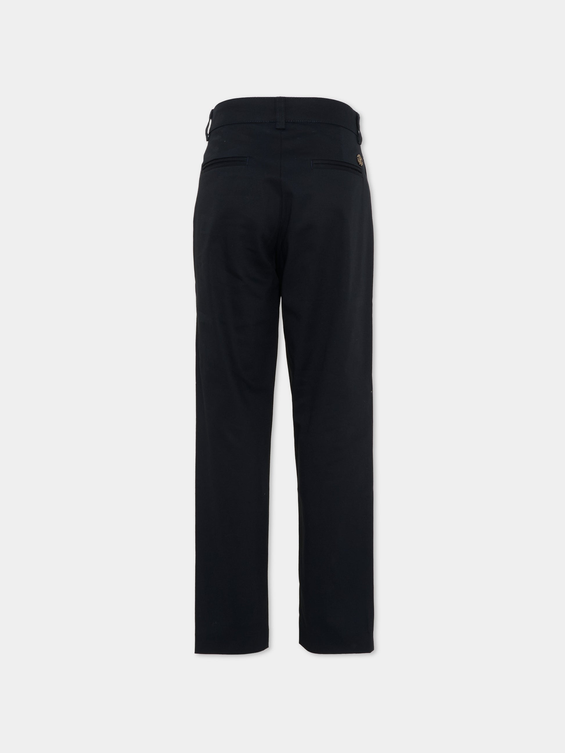 Pantaloni eleganti blu per bambino,Roberto Cavalli Kids,CBP26002PA BLUE PEACOAT