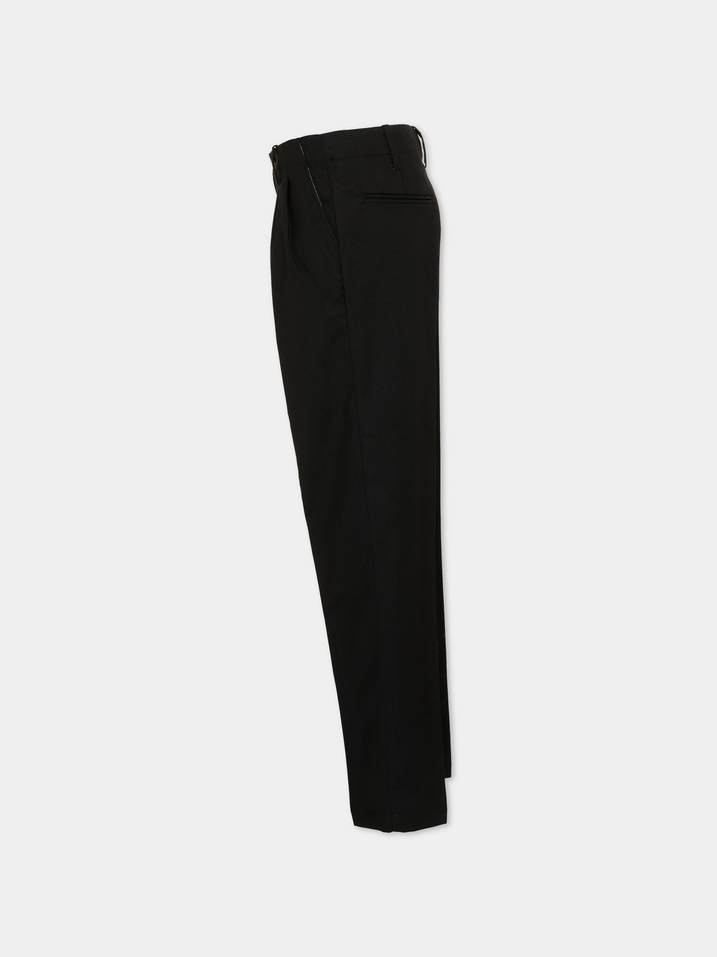Pantaloni neri per bambino eleganti,Roberto Cavalli Kids,CBP26120PA BLACK