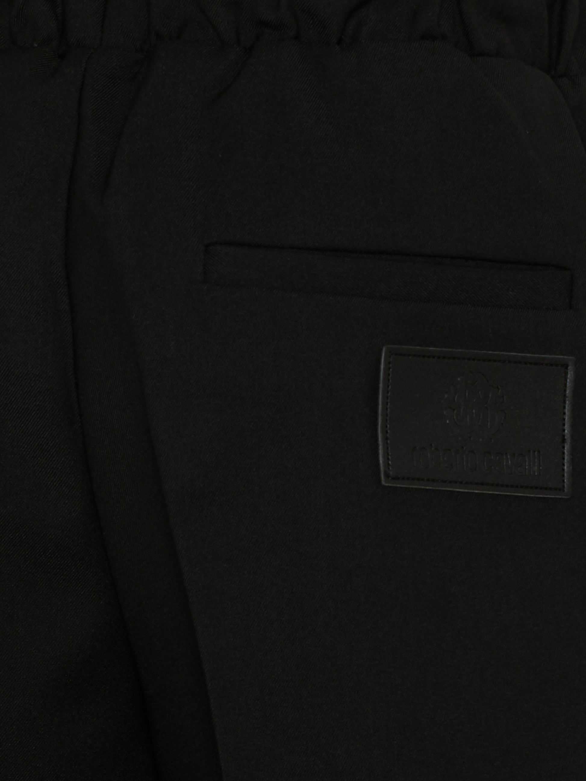 Shorts casual neri per bambino,Roberto Cavalli Kids,CBP26121BE BLACK