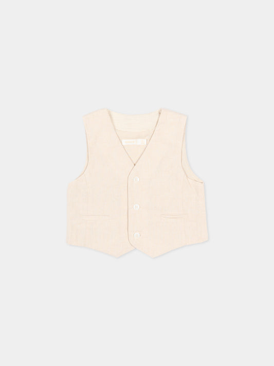 Panciotto beige per neonato,Mayoral,1312 014