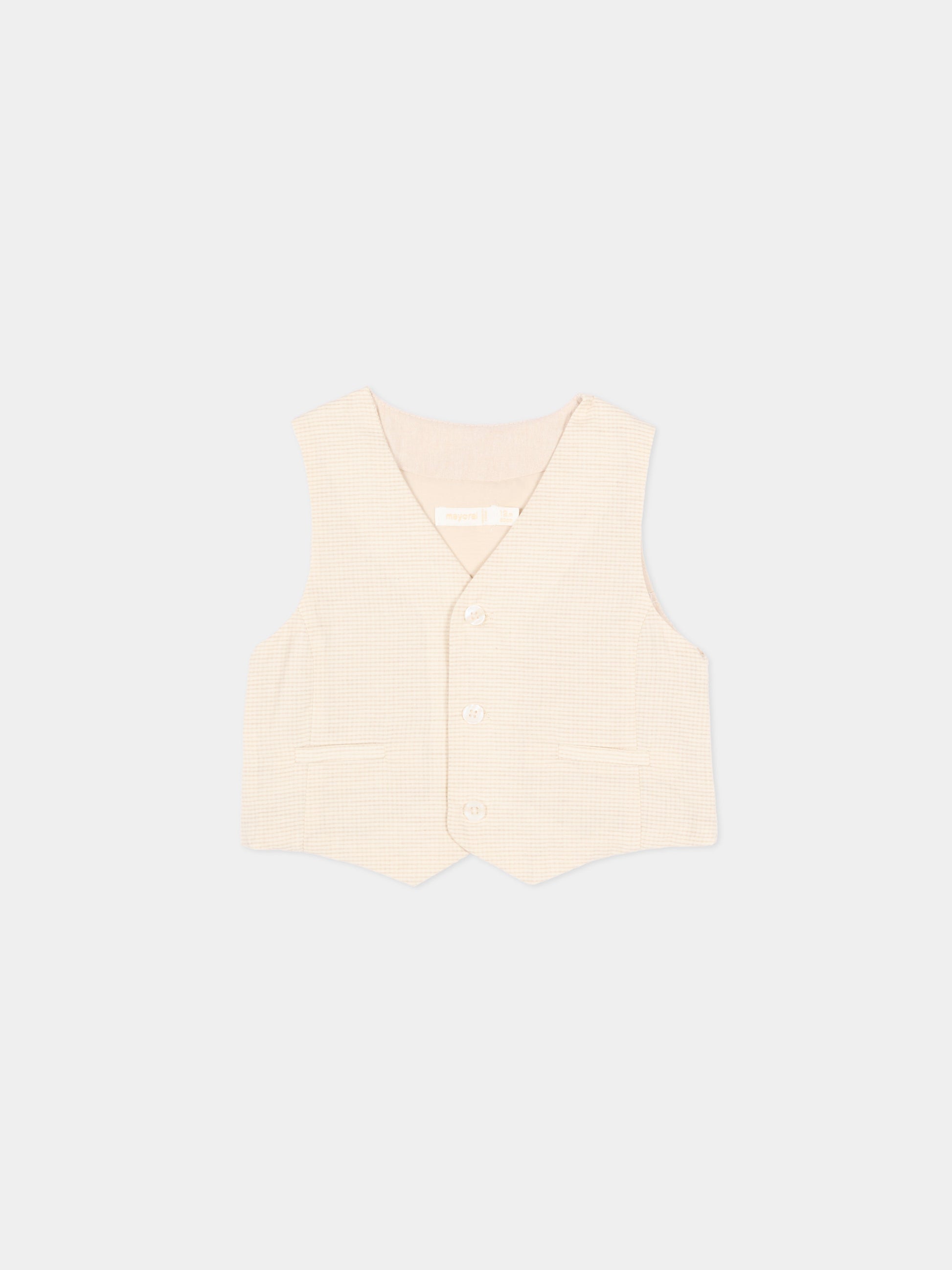 Panciotto beige per neonato,Mayoral,1312 016