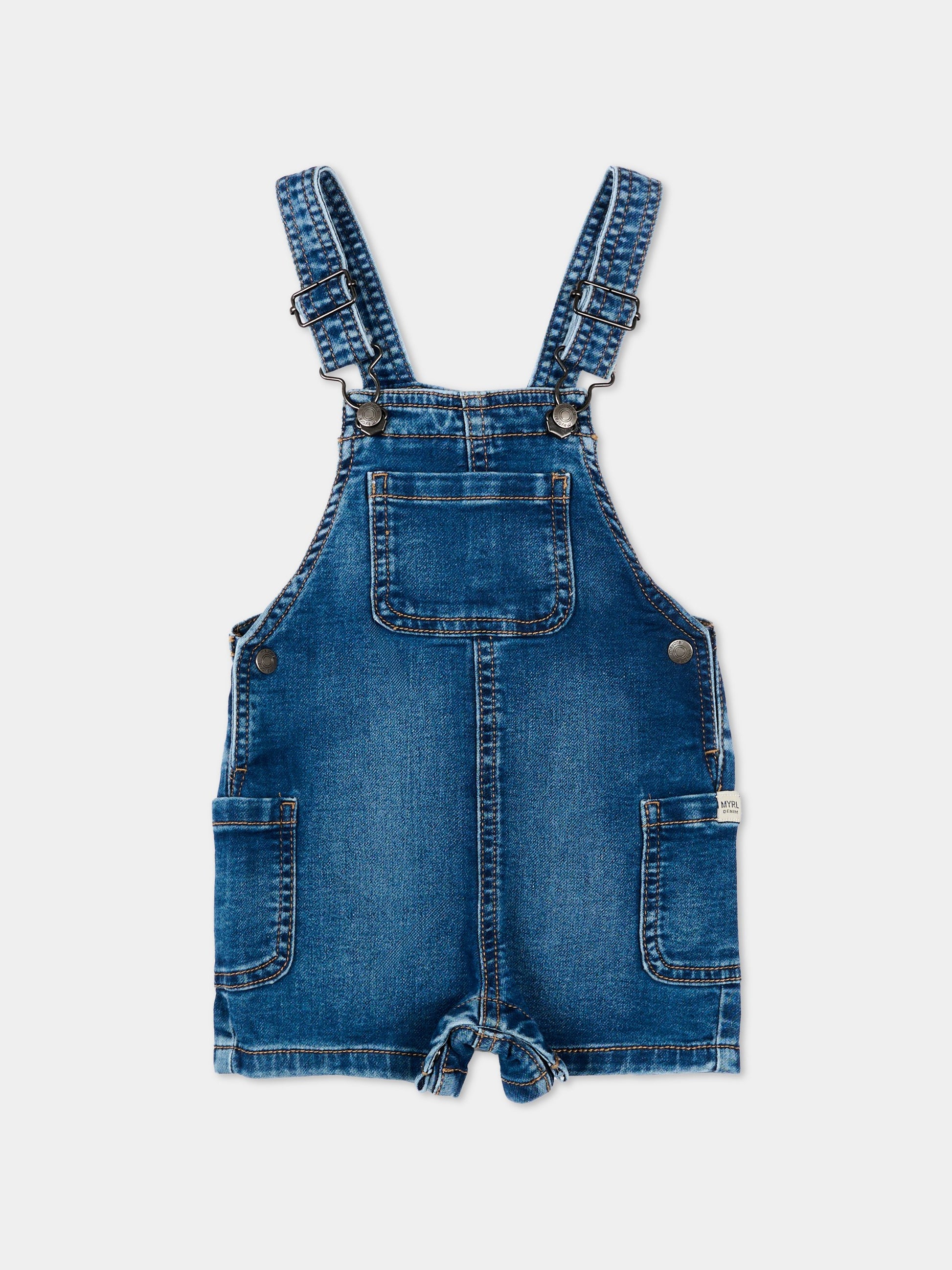 Salopette denim per neonato,Mayoral,1659 005