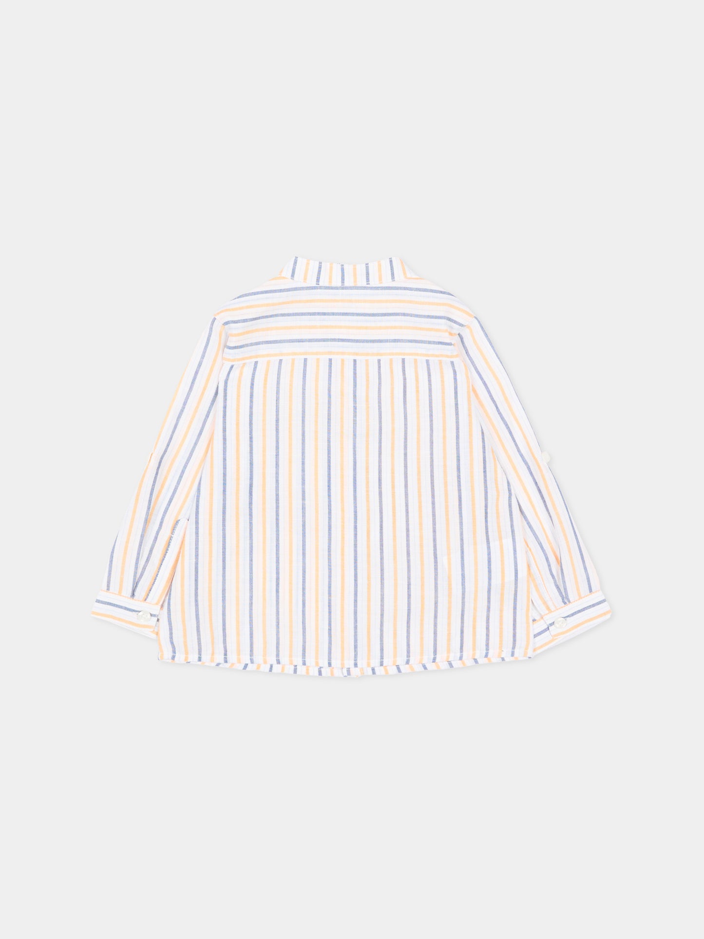 Camicia bianca a righe per neonato,Mayoral,1116 036