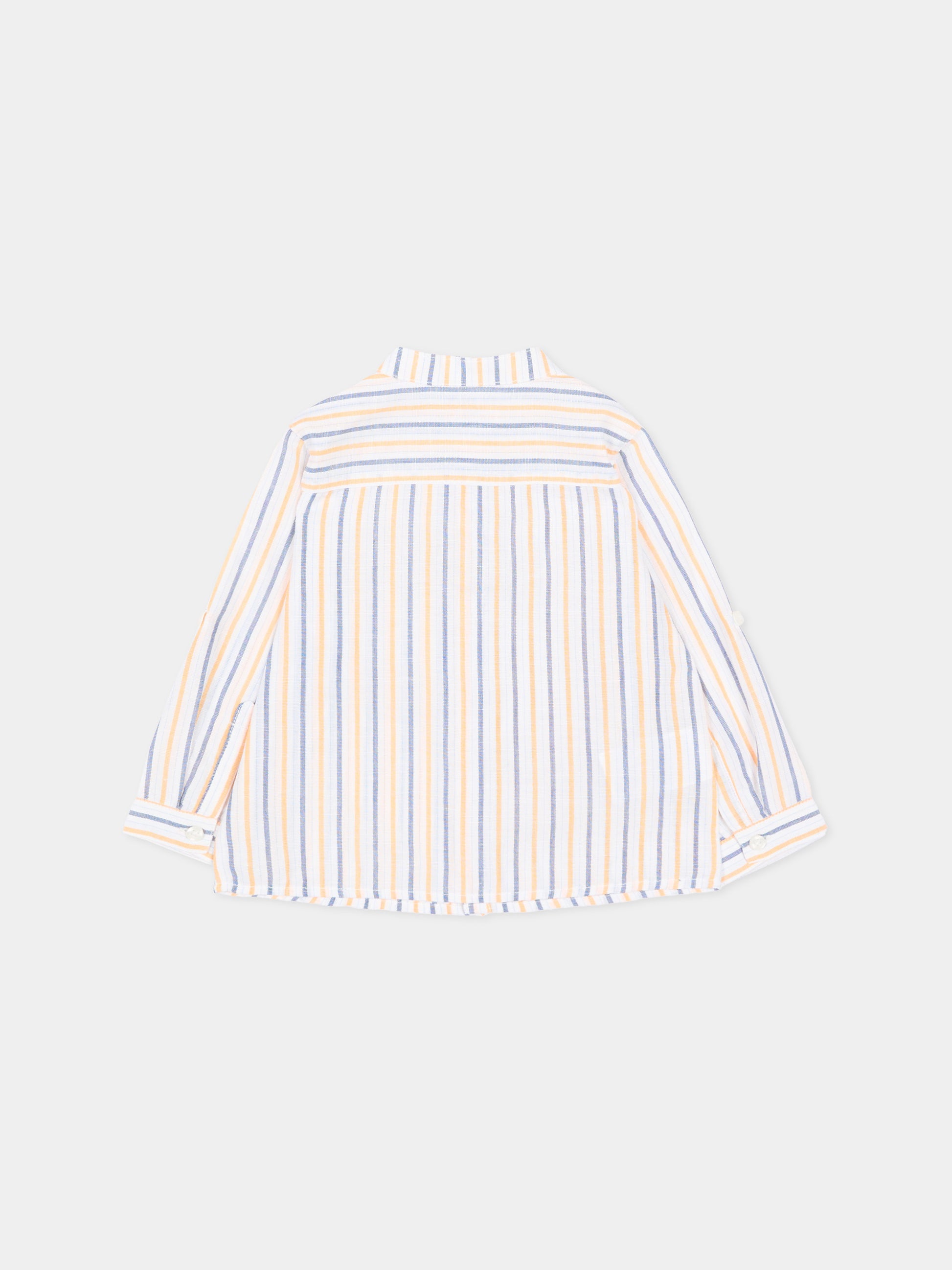 Camicia bianca a righe per neonato,Mayoral,1116 036