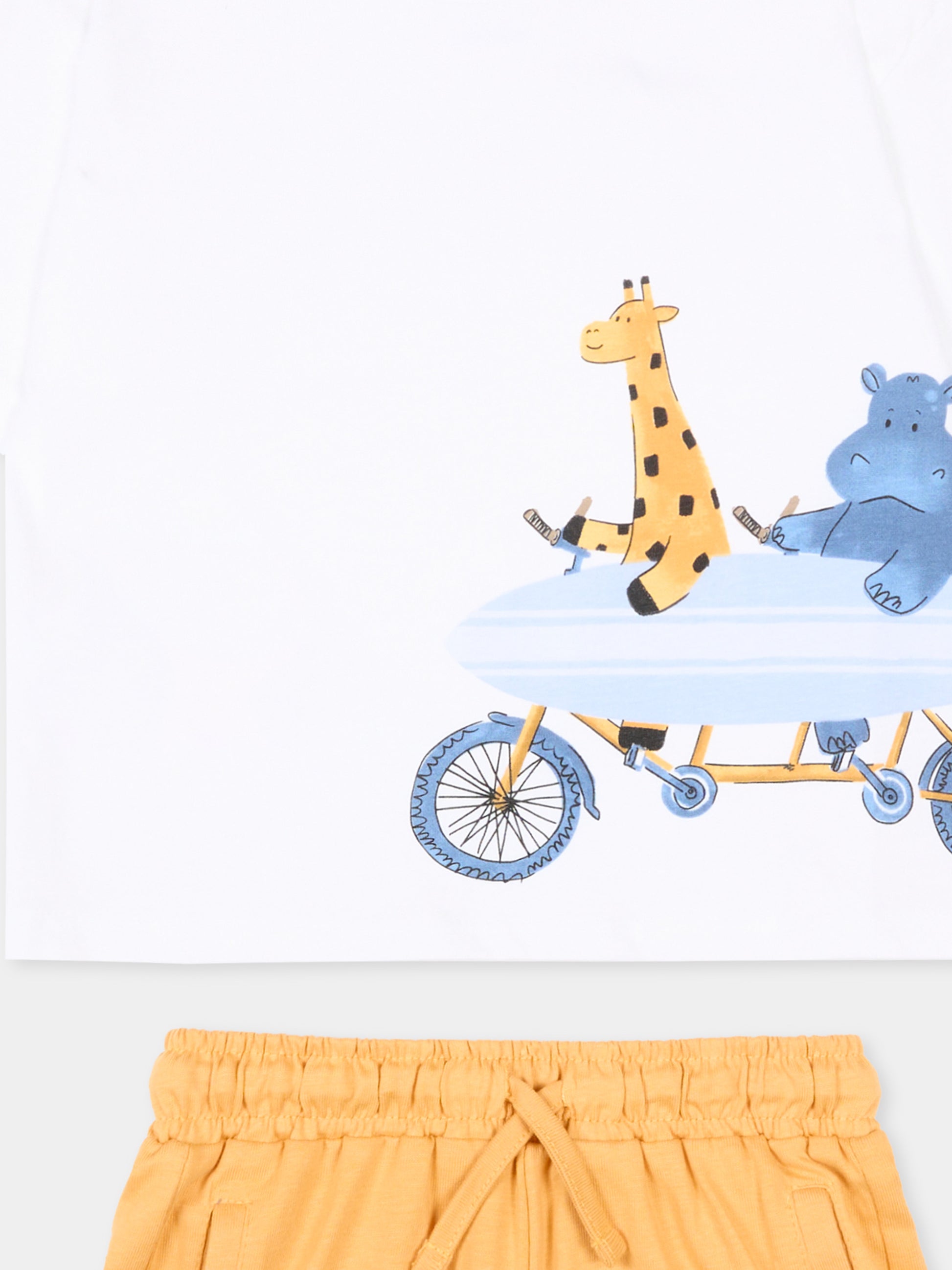 Completo sportivo multicolor per neonato con stampa animali,Mayoral,1670 044