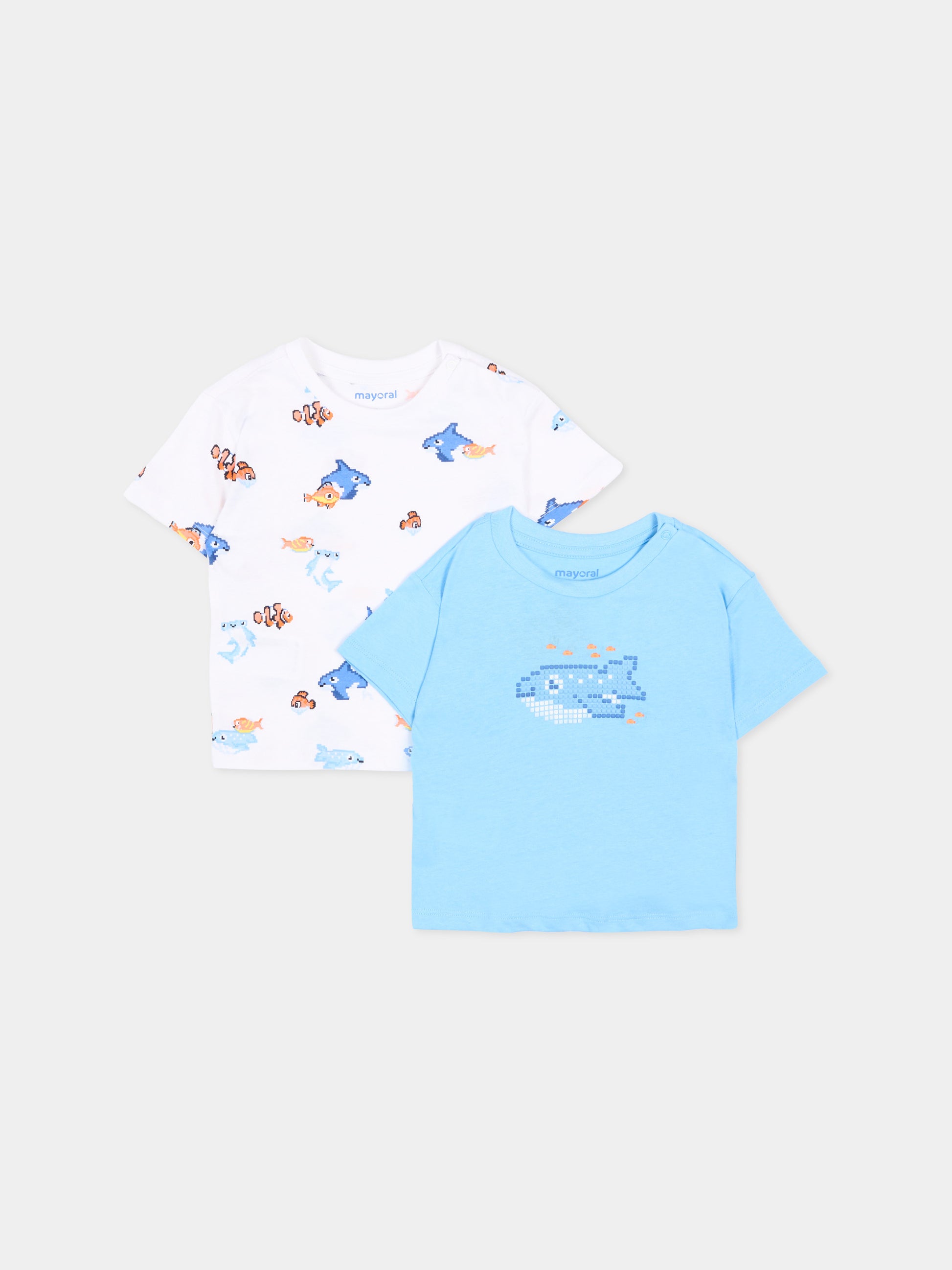 T-Shirt multicolor per neonato con pesci,Mayoral,1012 014