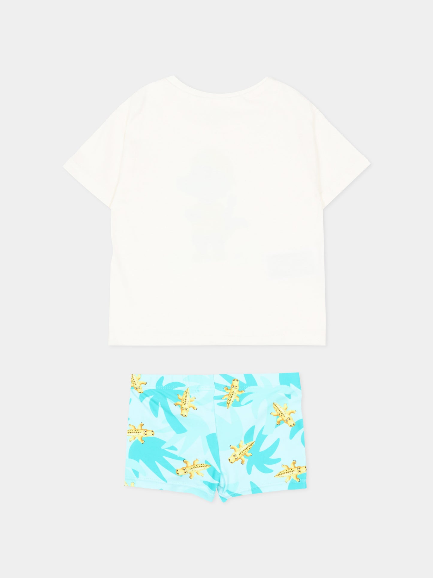 Completo sportivo verde acqua per neonato con coccodrilli,Mayoral,1661 077