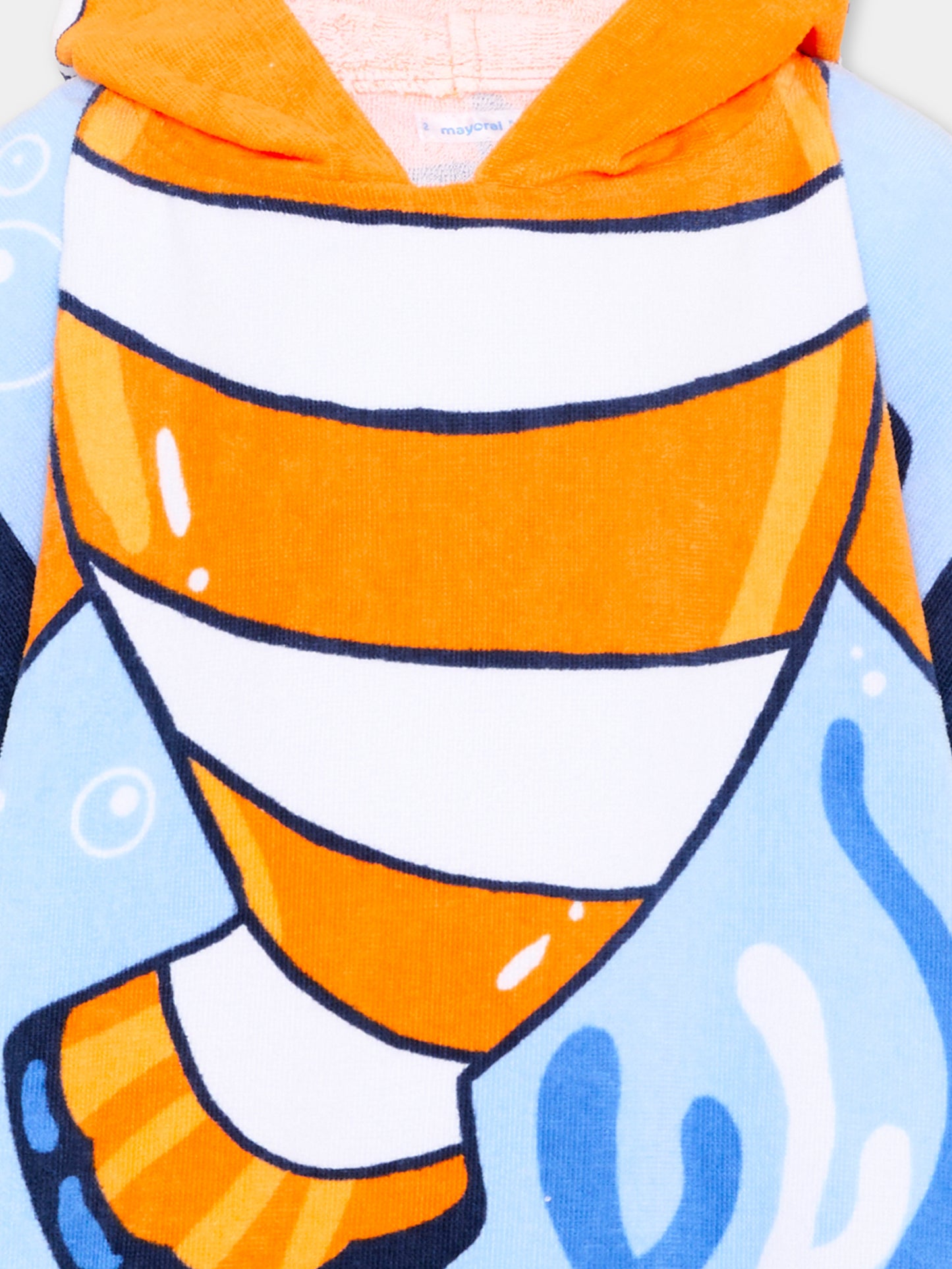 Accappatoio azzurro per neonato con pesce,Mayoral,10164 097