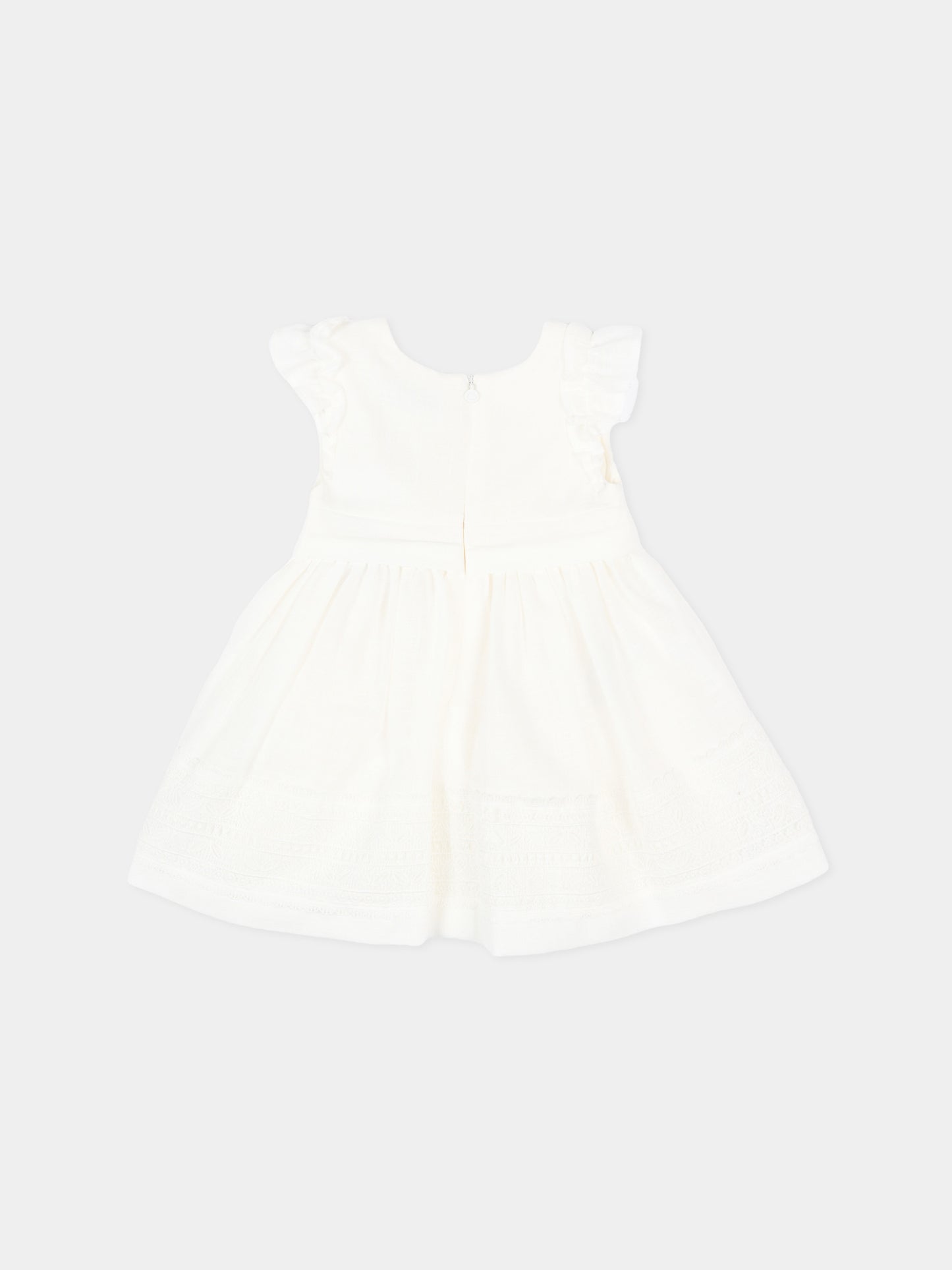 Abito elegante avorio per neonata con rose,Mayoral,1907 042