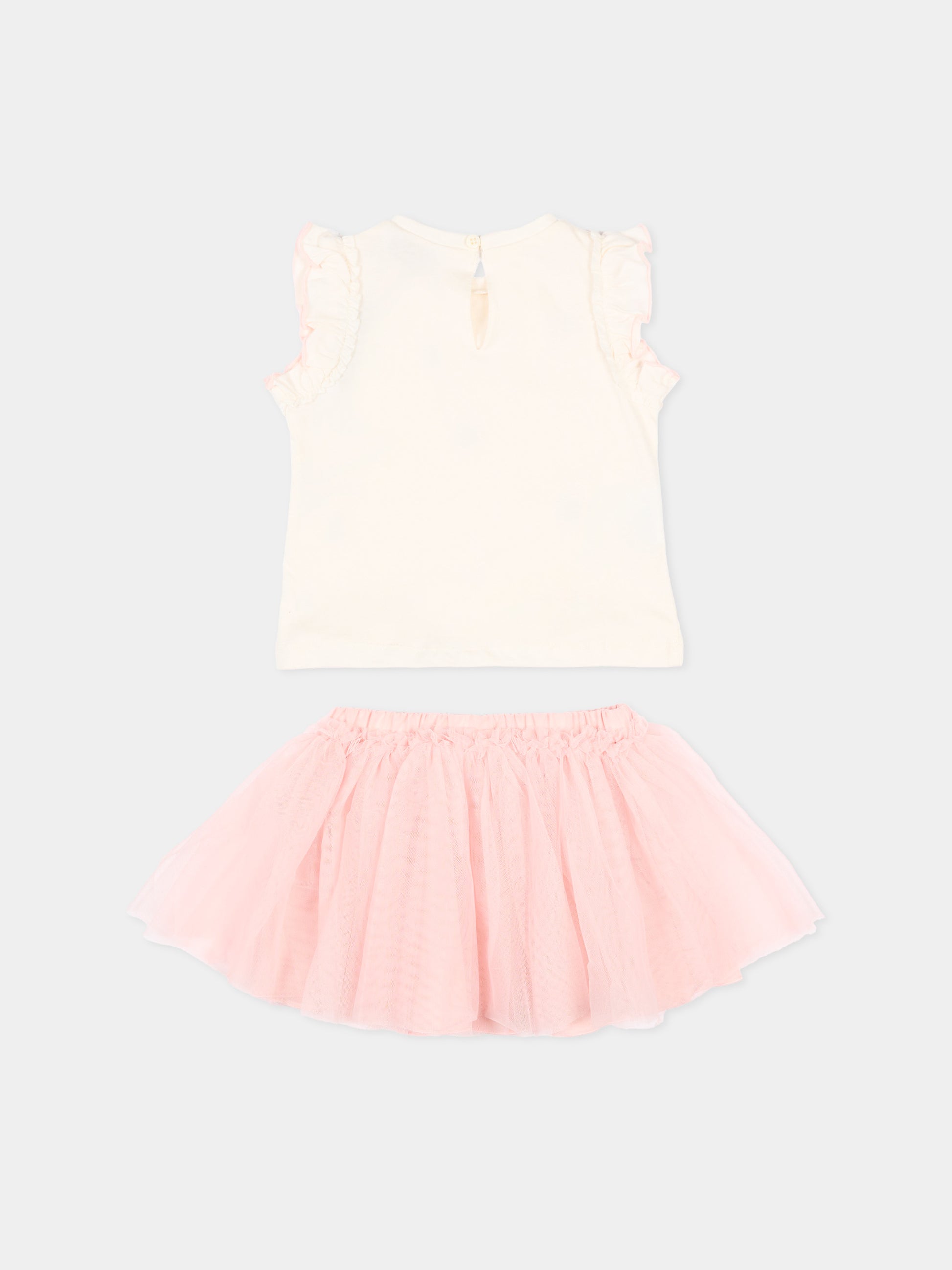 Completo rosa per neonata con fiori ricamati,Mayoral,1933 046