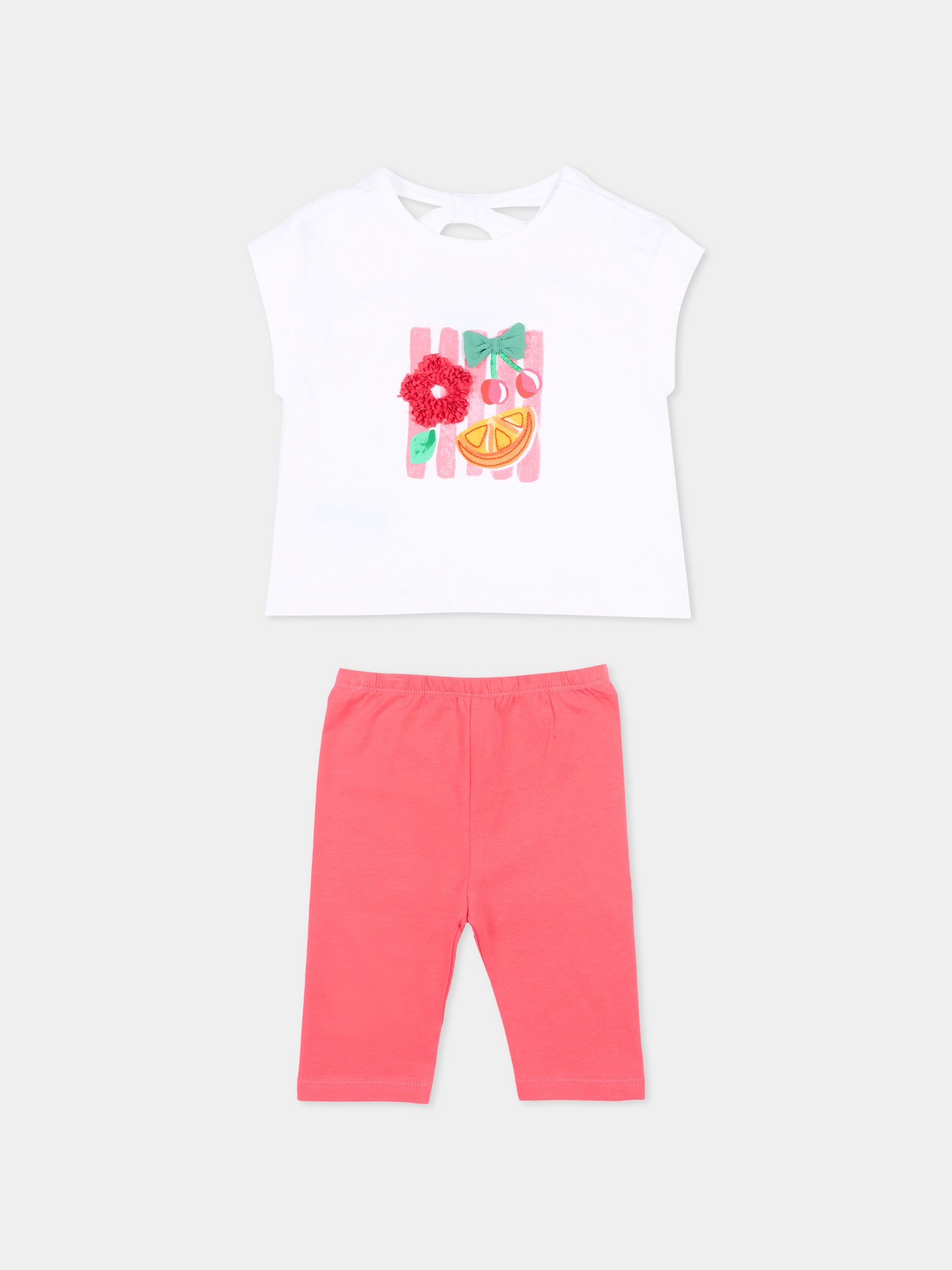 Completo sportivo rosa per neonata con frutta,Mayoral,1752 010