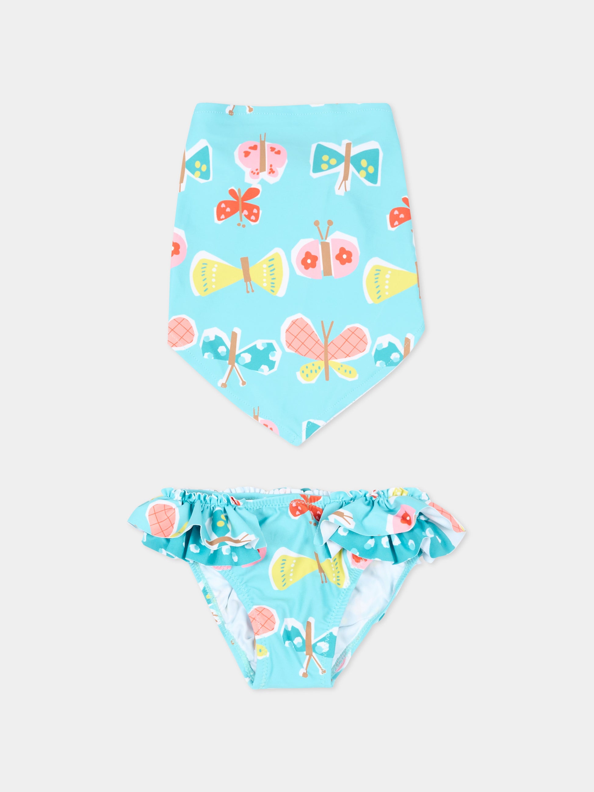 Slip e bikini azzurro per neonata con farfalle,Mayoral,1657 078