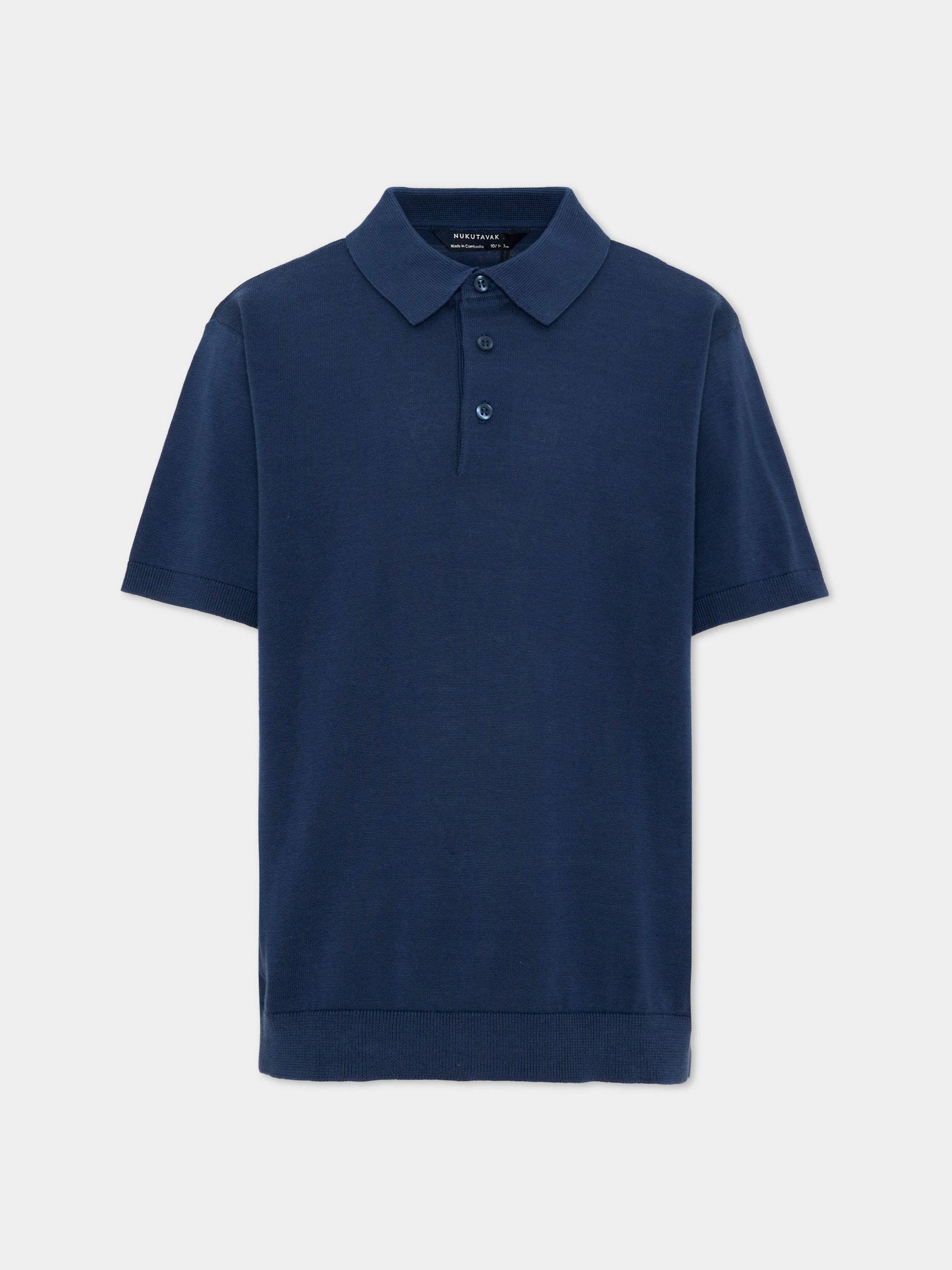 Polo blu per bambino in maglia fine,Mayoral,6162 048