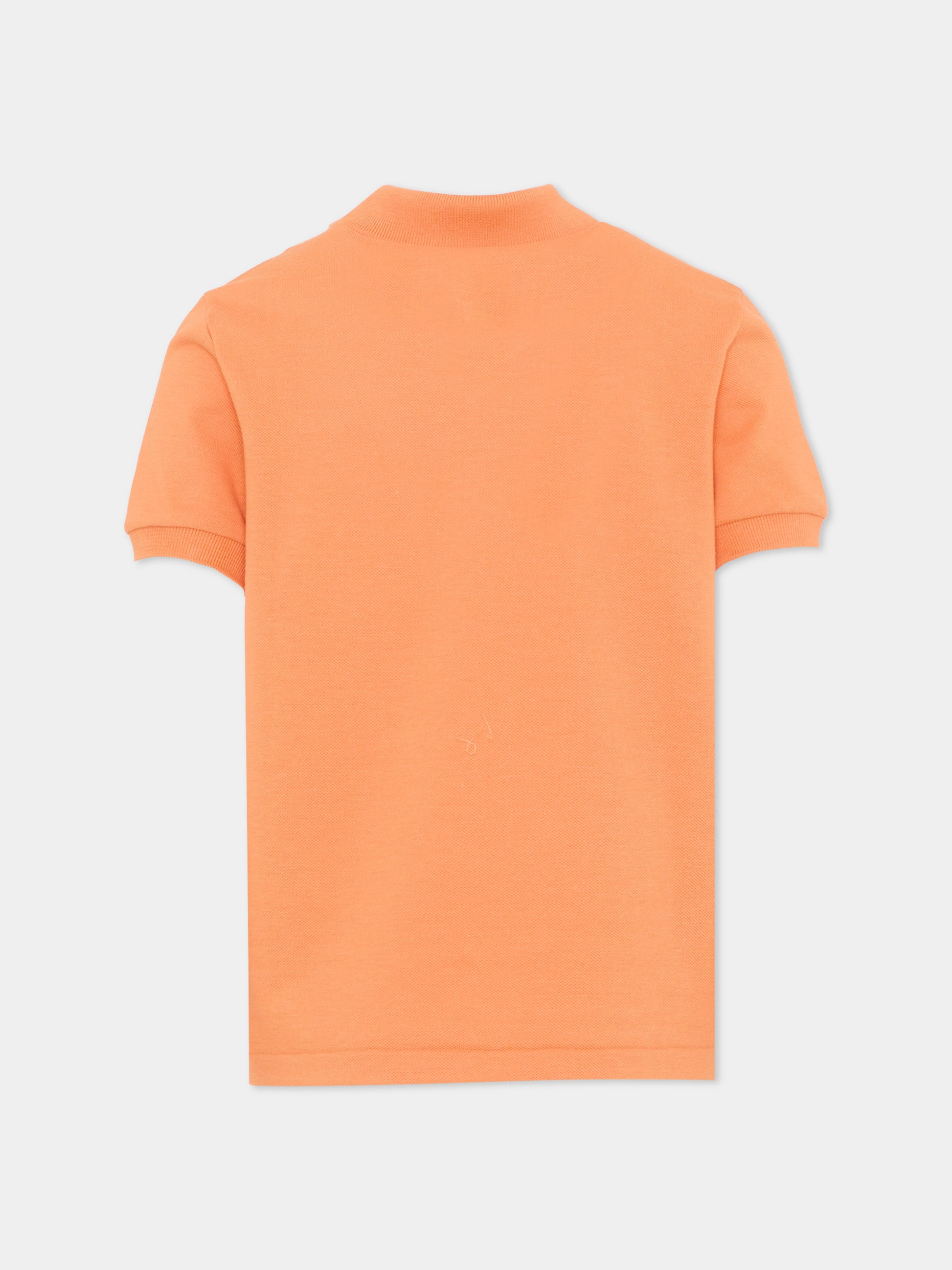Polo arancione per bambino con logo,Lacoste,7354 NA7