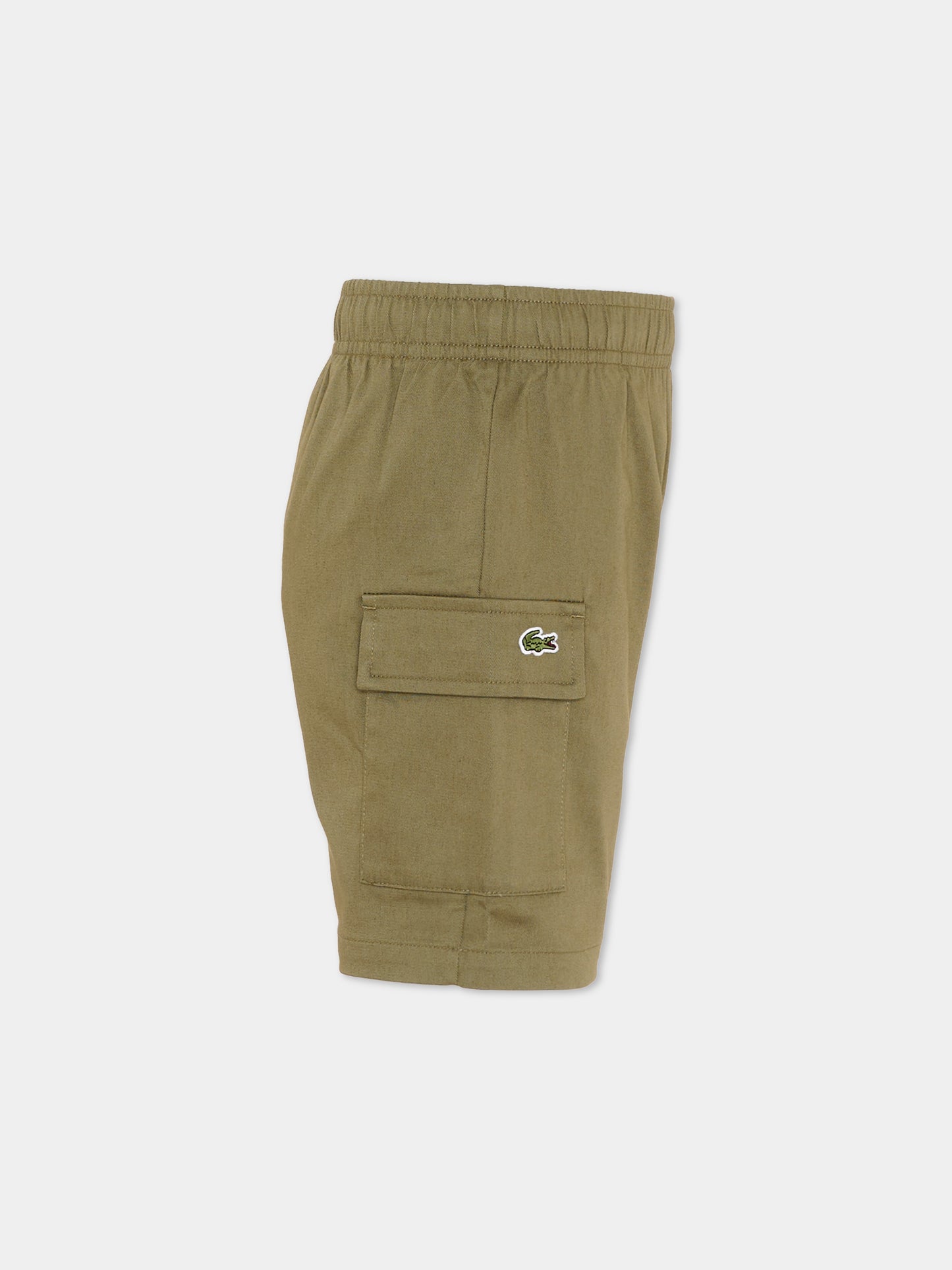 Shorts sportivi verde per bambino con logo,Lacoste,7157 F8K
