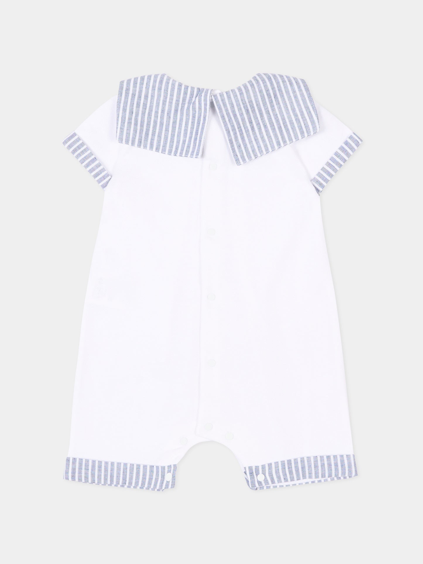 Tutina bianca per neonato a righe,Patachou,PAP MC4233149 000