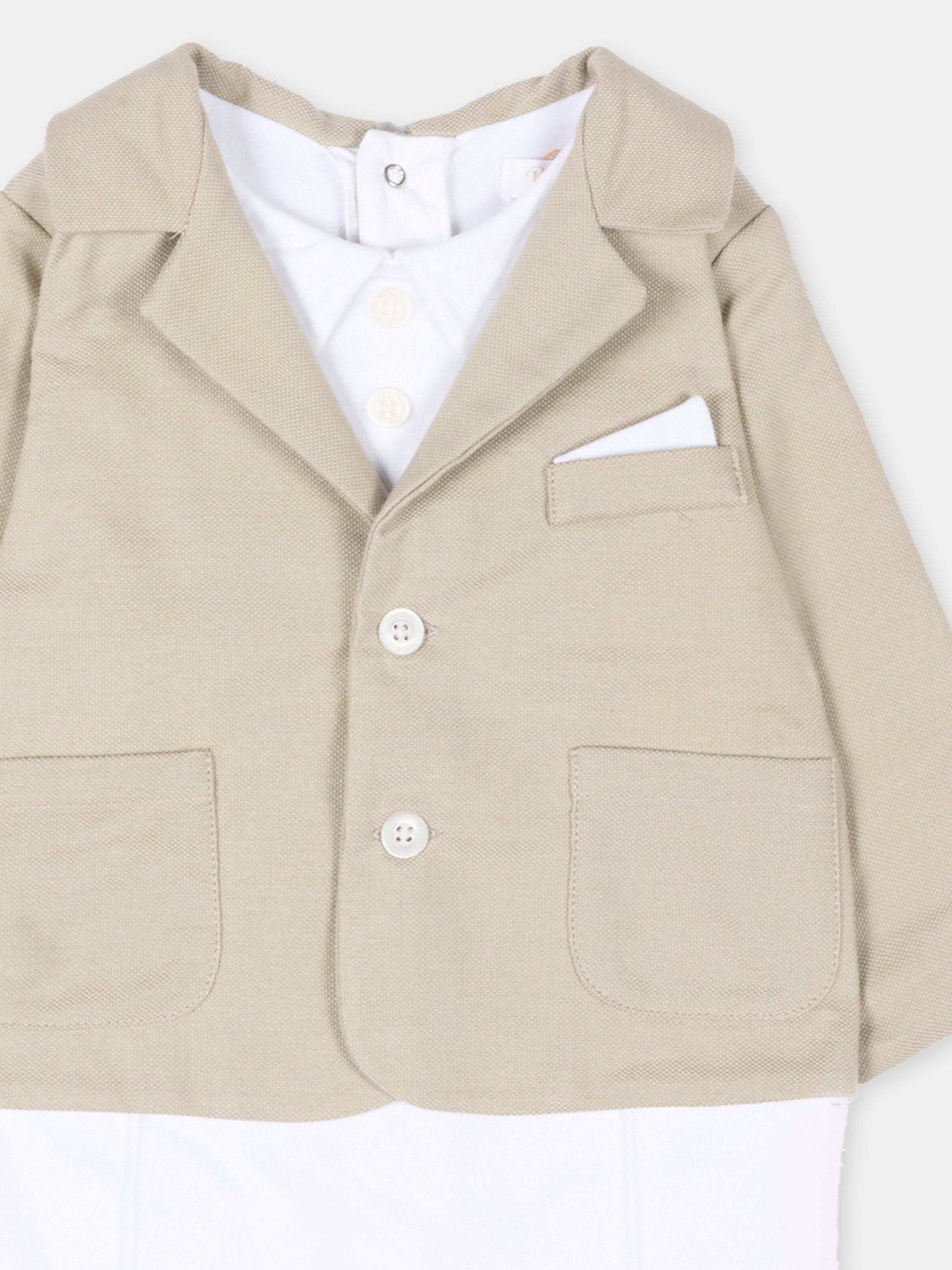 Completo elegante beige per neonato,Patachou,PAP MC4233395 061