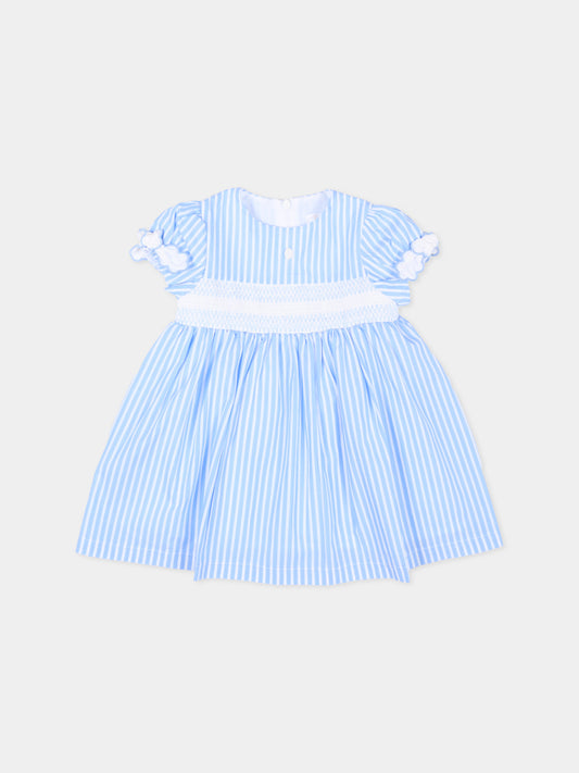 Vestito blu a righe per neonata,Patachou,PAP VET4233266 303