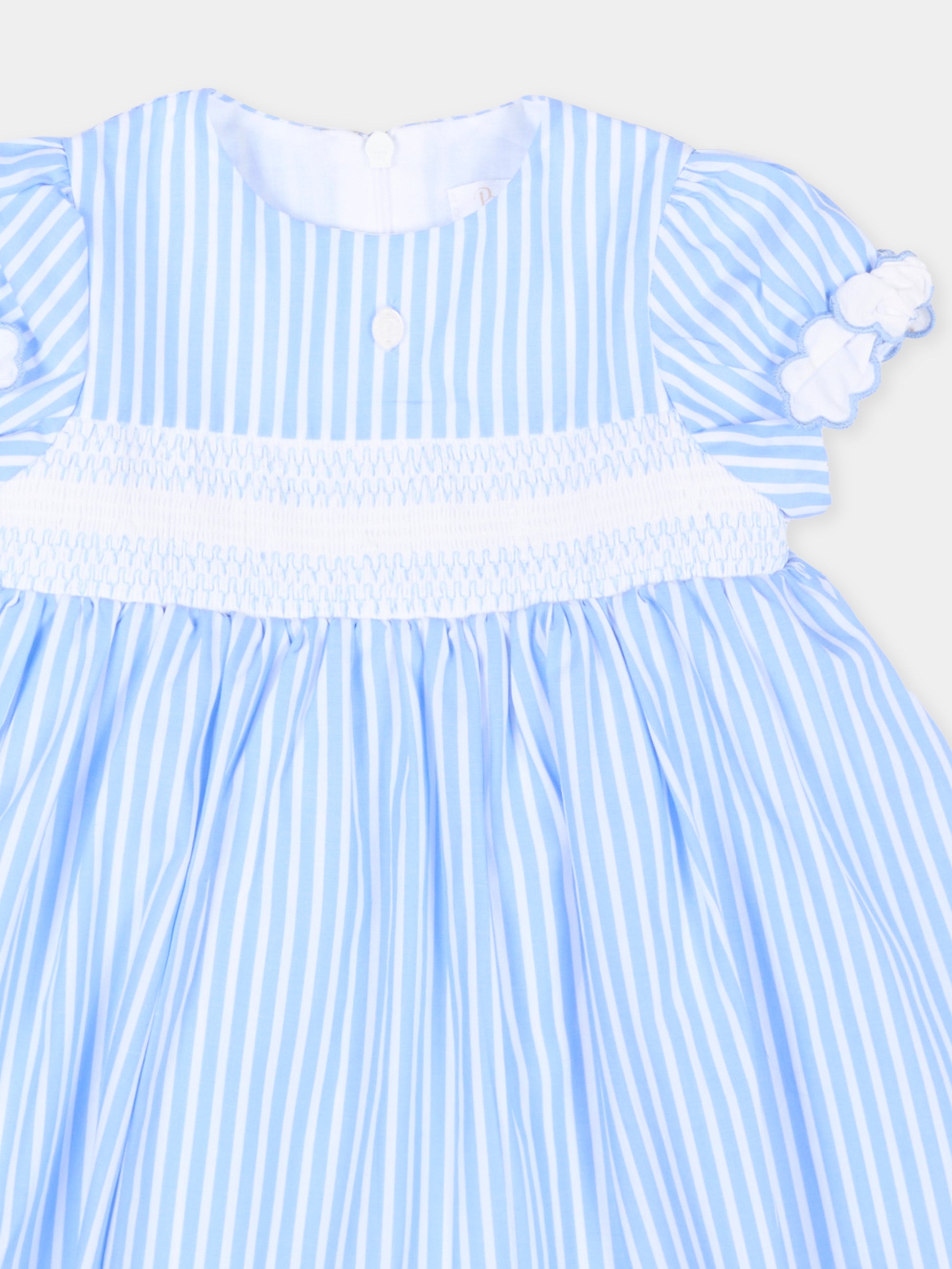 Vestito blu a righe per neonata,Patachou,PAP VET4233266 303