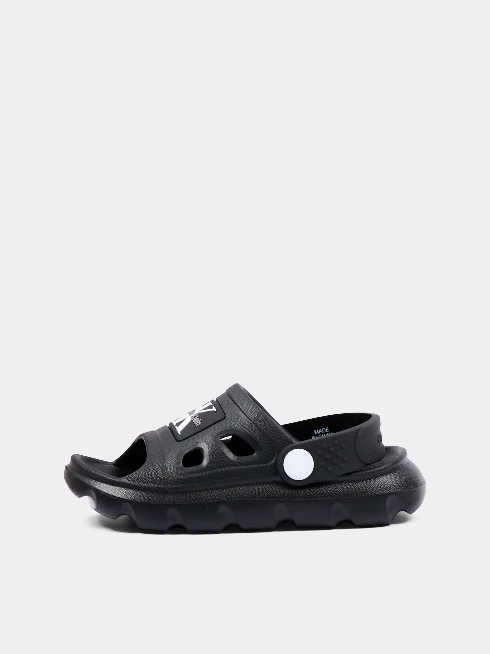 Sandali neri per bambini con logo,Calvin Klein Kids,V1XF 83326 0083999
