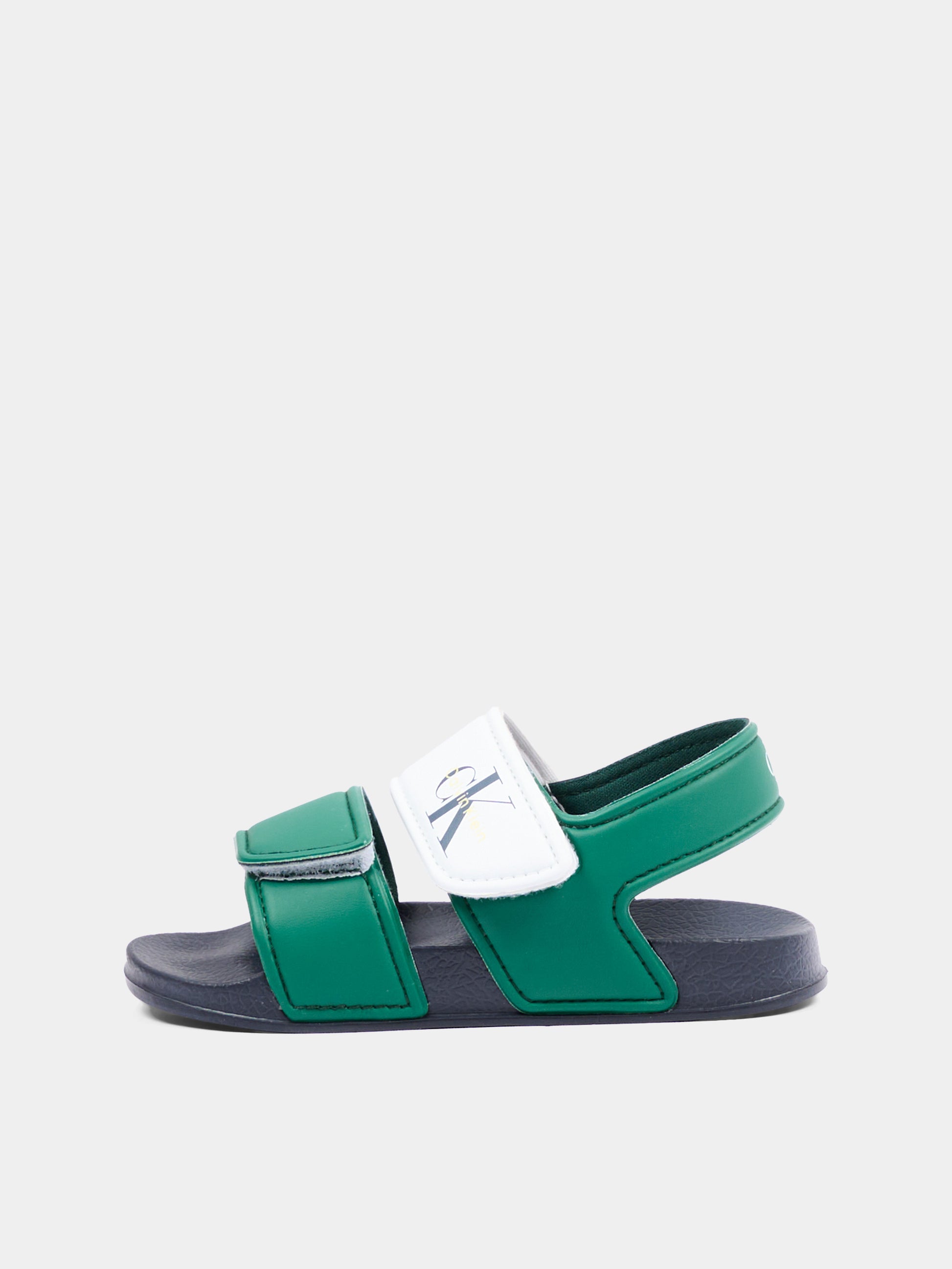 Sandali verdi per bambini con logo,Calvin Klein Kids,V1XF 83330 1172X042