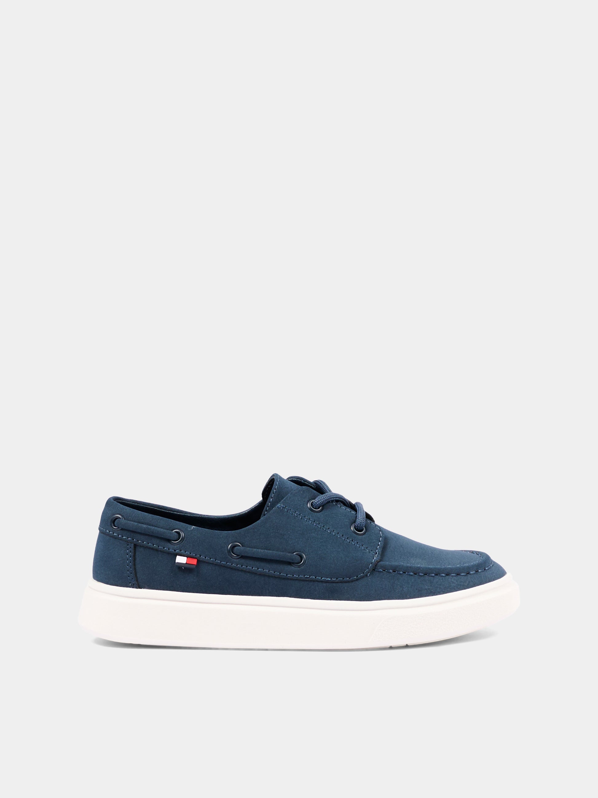 Mocassini blu per bambino con logo,Tommy Hilfiger Junior,T3B4 34352 0315800
