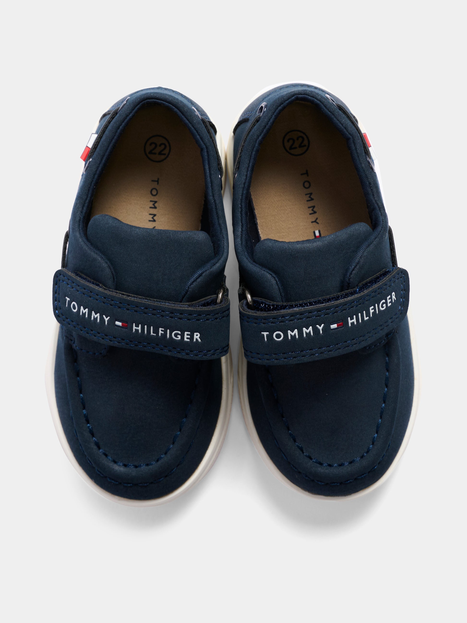 Mocassini blu per bambino con logo,Tommy Hilfiger Junior,T1B4 34340 0315800