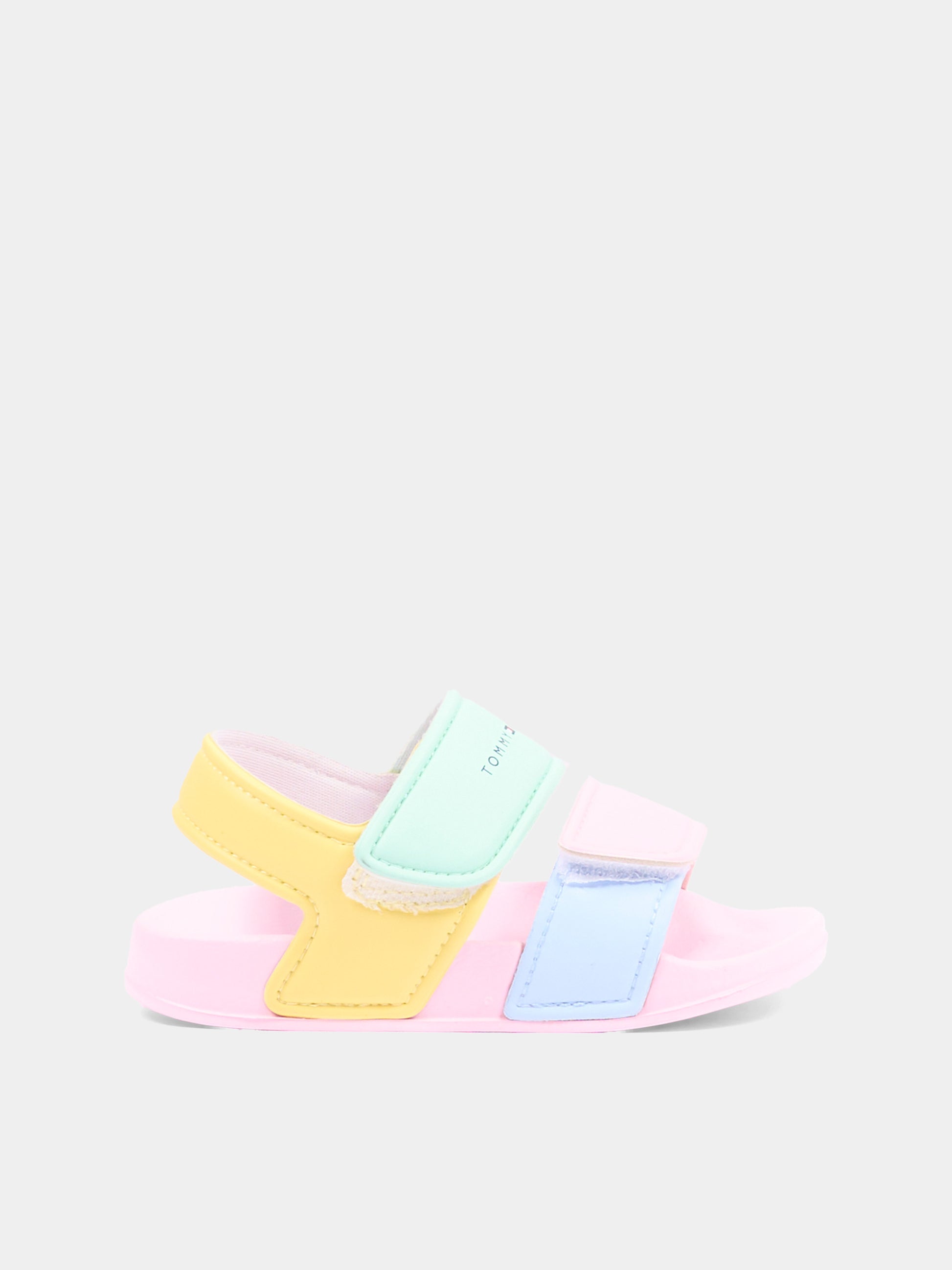 Sandali multicolor per bambina con logo,Tommy Hilfiger Junior,T1AF 34316 1172Y913