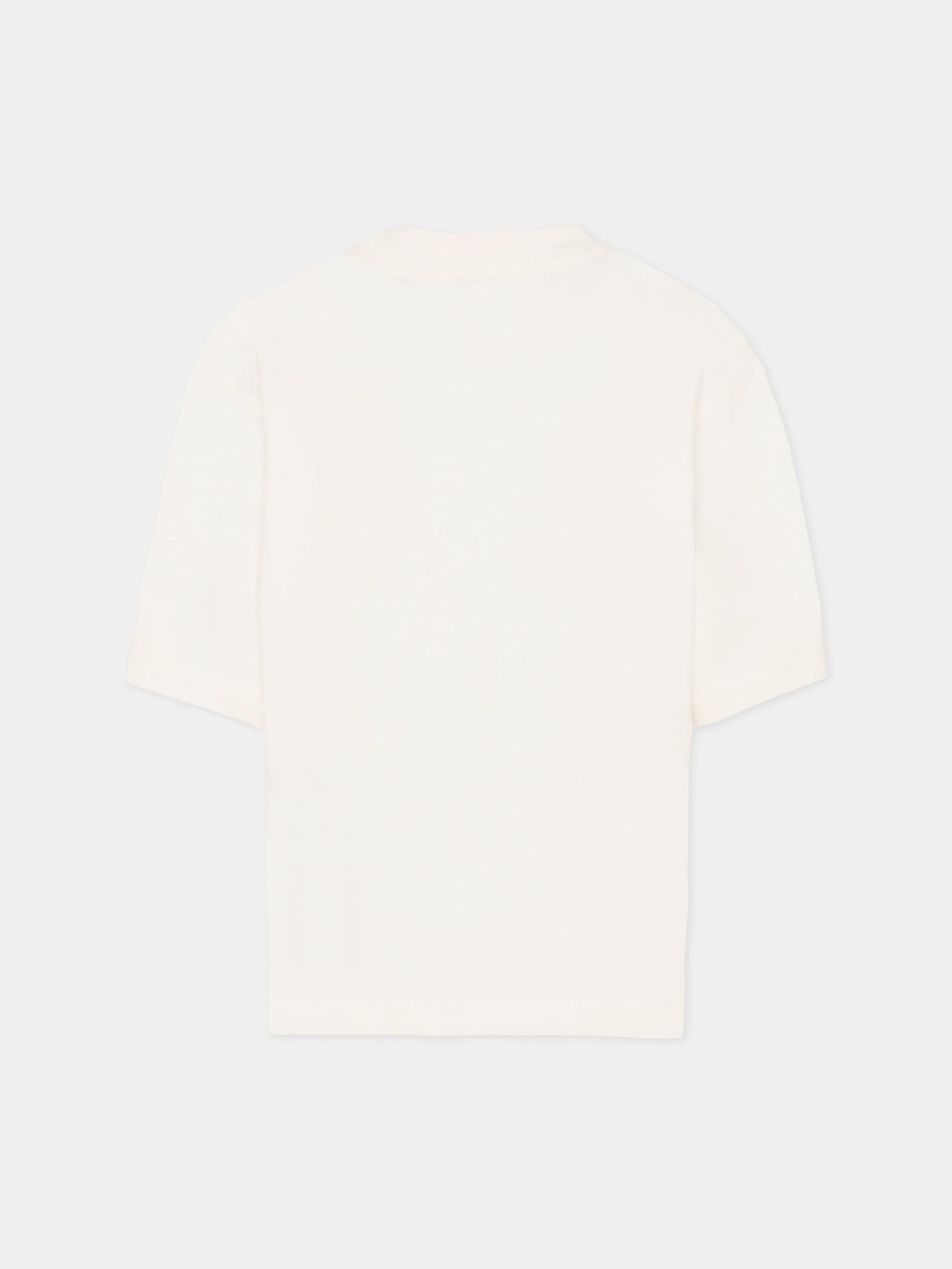 T-shirt bianca per bambini con nuvola gialla,Ghayme,F5GAJUTH006 002