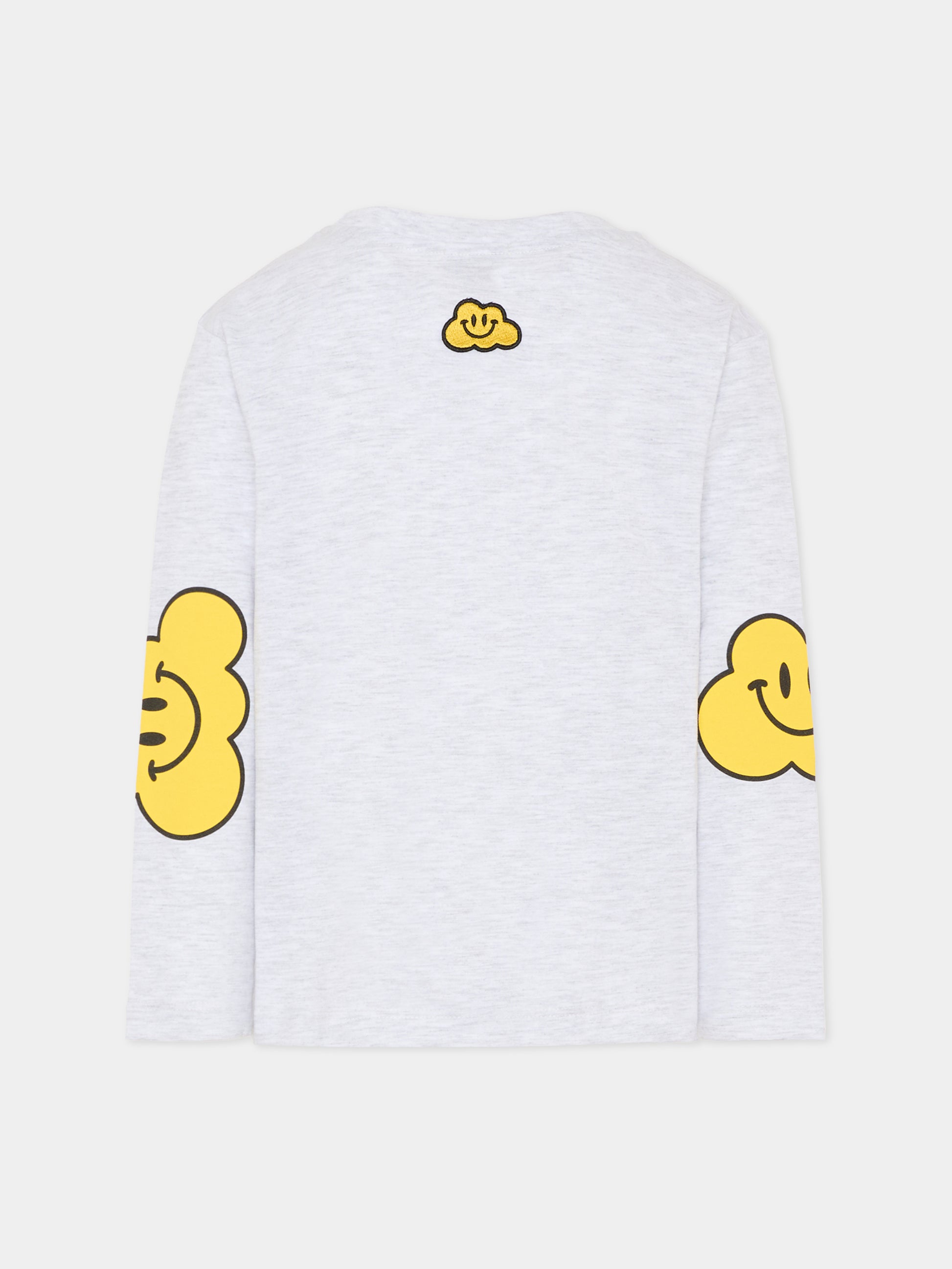 T-shirt grigia per bambini con nuvola gialla e scritta,Ghayme,F5GAJUTH004 107
