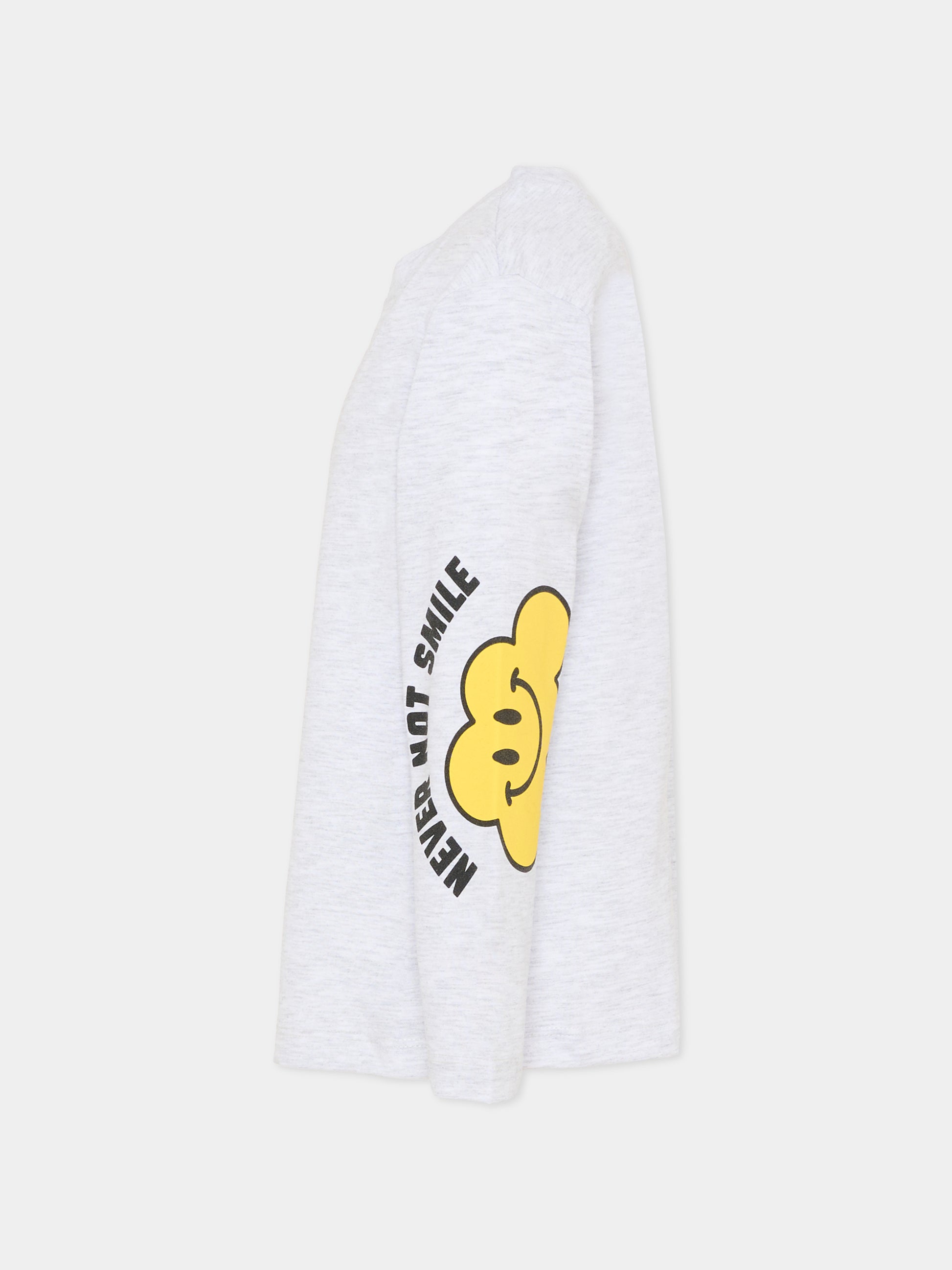 T-shirt grigia per bambini con nuvola gialla e scritta,Ghayme,F5GAJUTH004 107