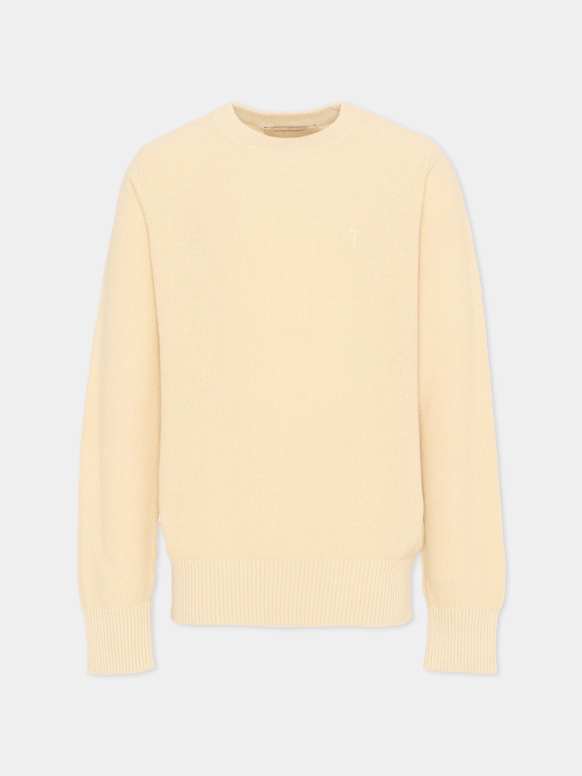 Maglione beige per bambino con levriero,Trussardi Junior,TBP26142MA BEIGE CASTLE WALL