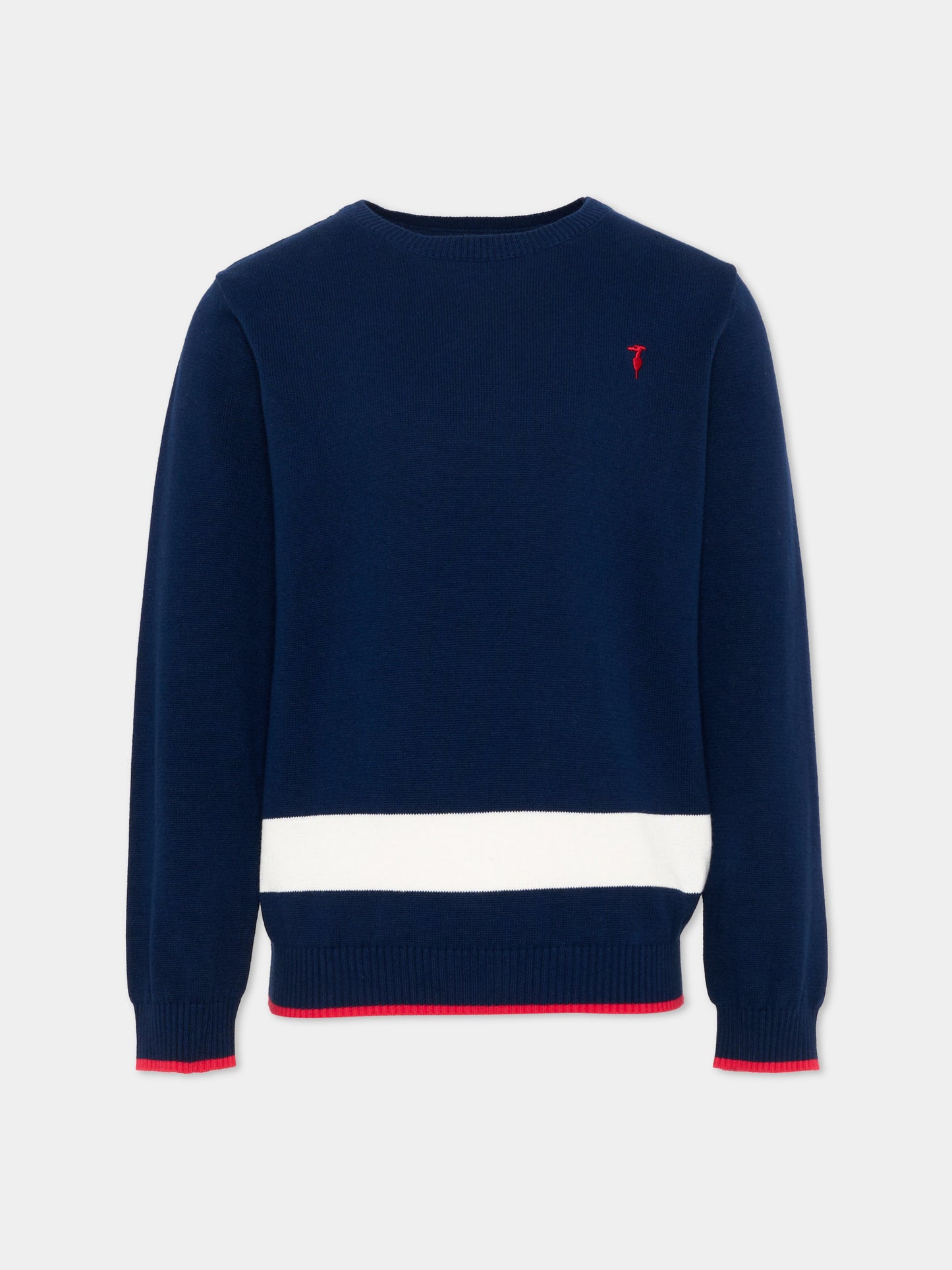 Maglione blu per bambino con levriero,Trussardi Junior,TIP26099MA BLUE ESTATE