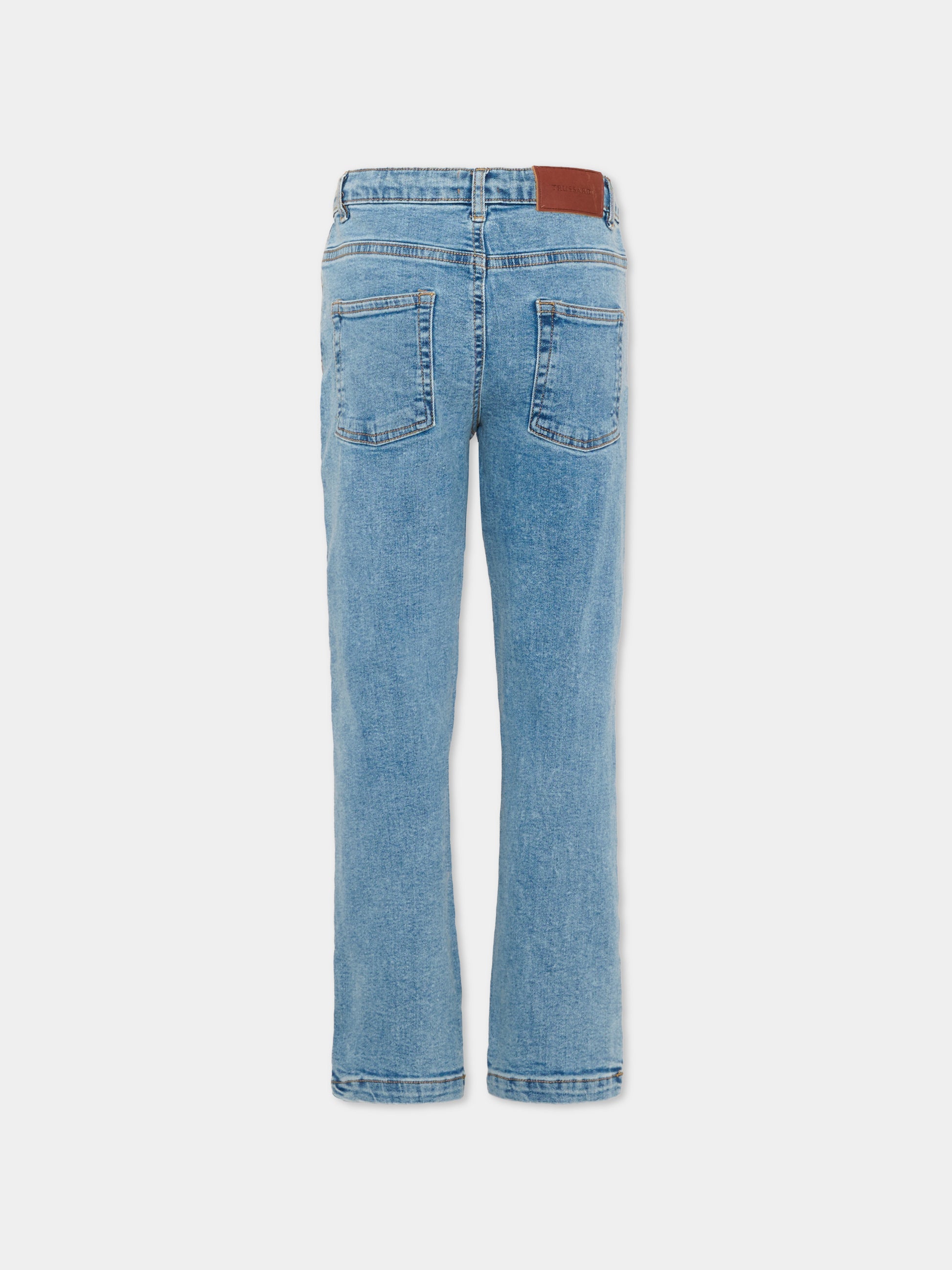 Jeans denim per bambino,Trussardi Junior,TIP26087PA DENIM BLUE MEDIUM