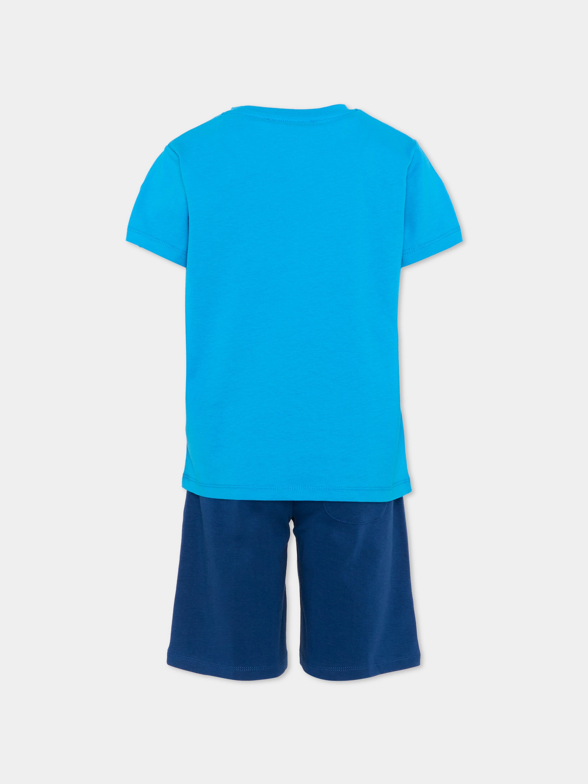 Completo sportivo blu per bambino con logo,Trussardi Junior,TBP26010CJ BLUE BRILLANT