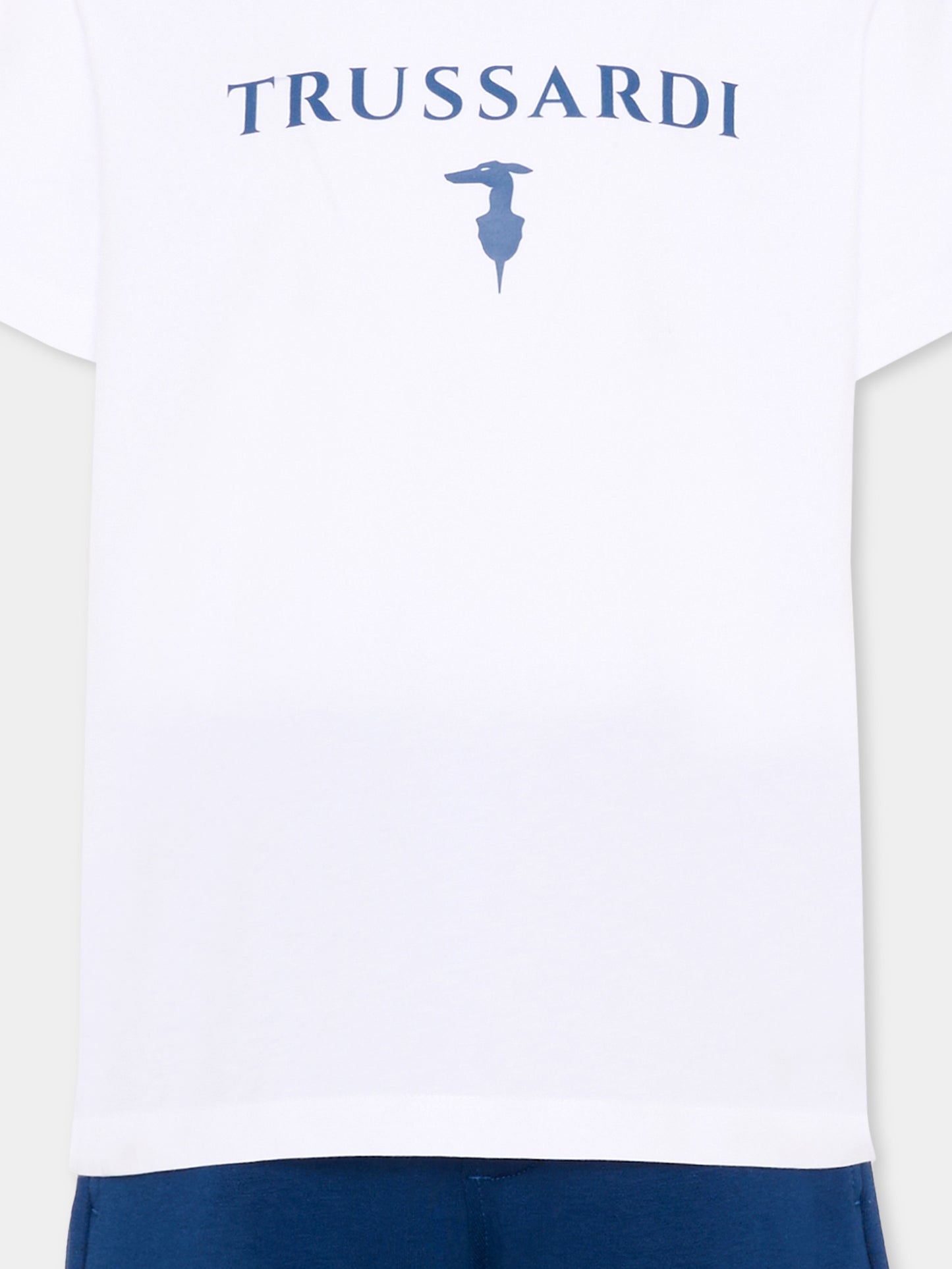 Completo sportivo bianco per bambino con logo,Trussardi Junior,TBP26010CJ WHITE OPTICAL