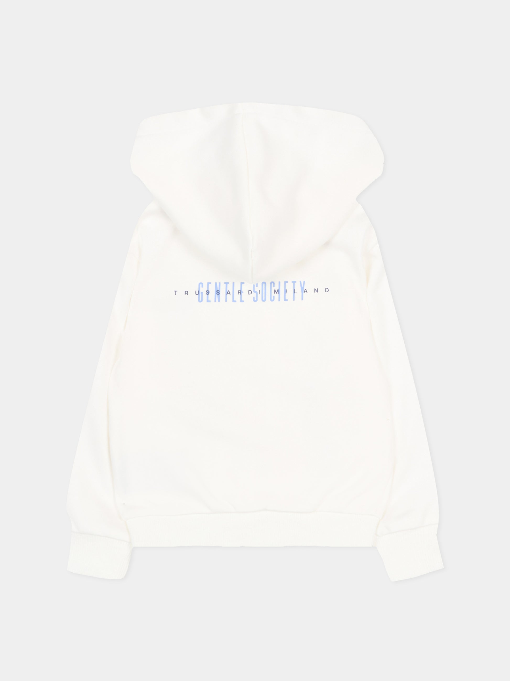 Felpa bianca per neonato con levriero,Trussardi Junior,TIP26090FE WHITE